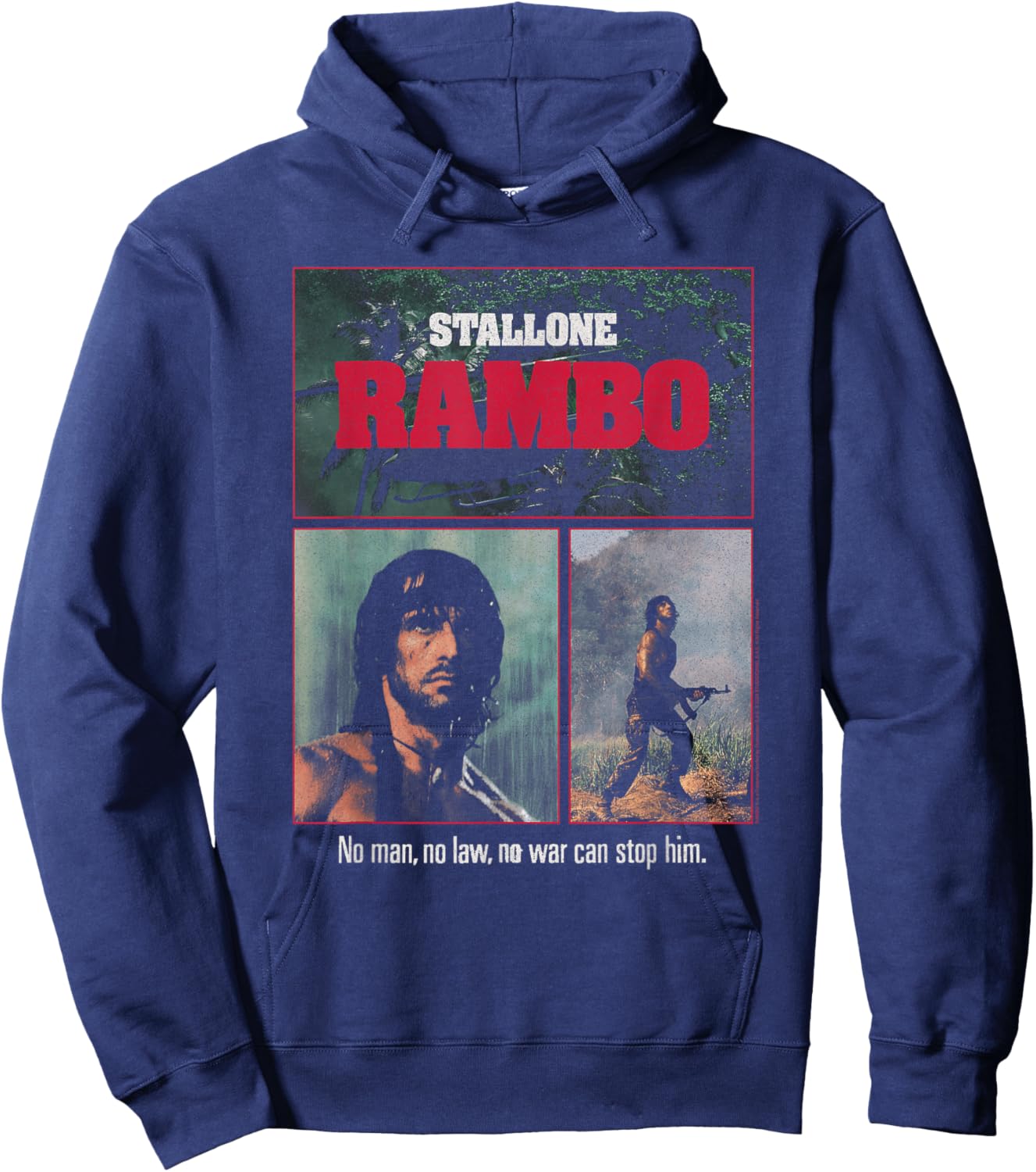 Rambo Stallone Lone Wolf Action Movie Hoodie - Hoodie | Navy