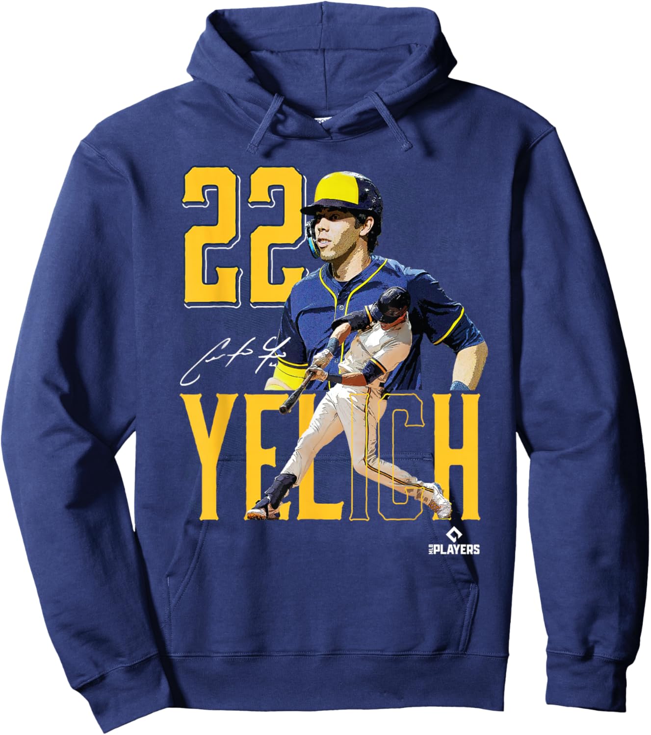 Christian Yelich | Milwaukee baseball | Players | MLBYCN3003 Hoodie - Hoodie | Navy