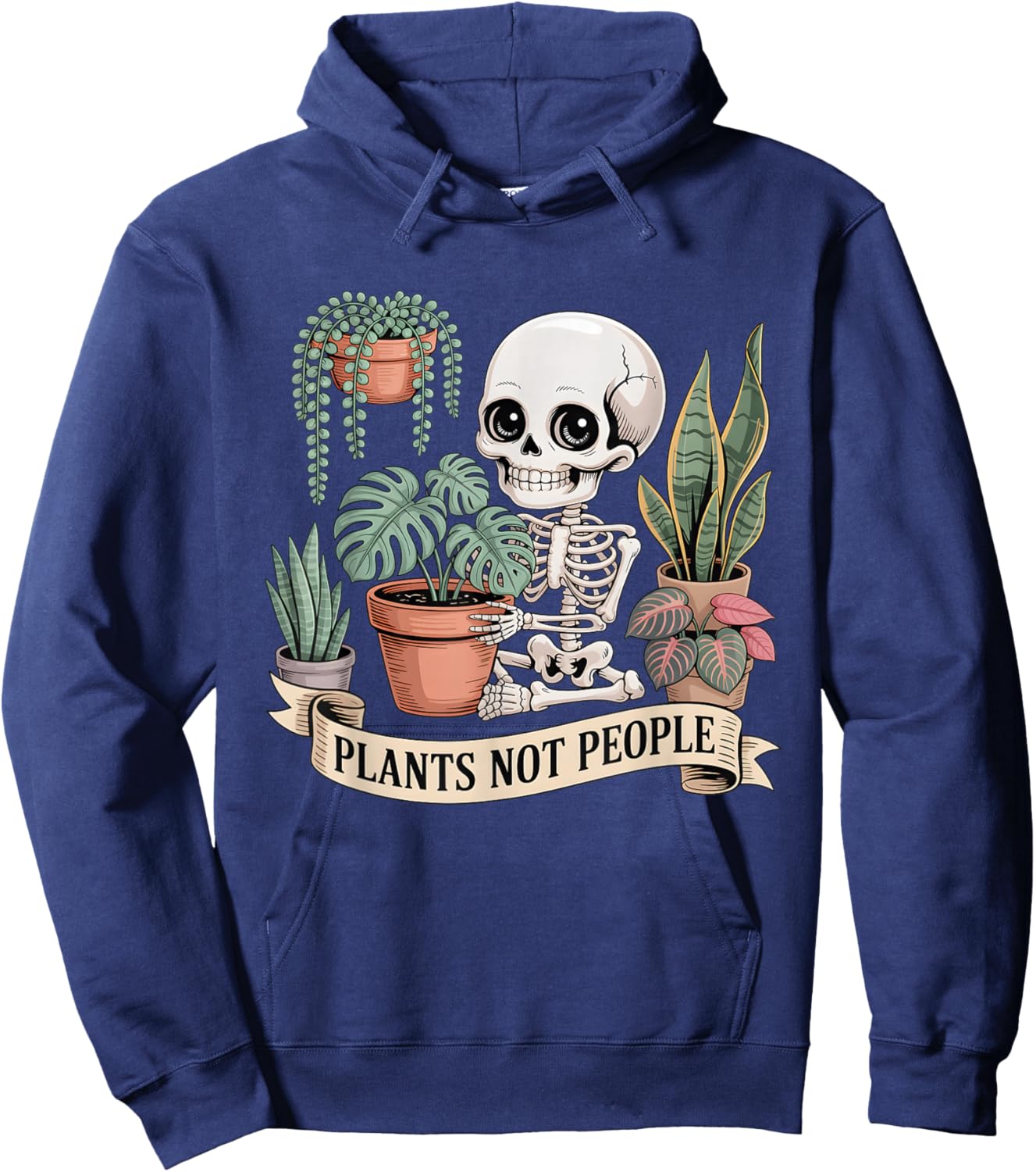 Pflanze, introvertiert, Gärtner, Zimmerpflanze, Botanik, Damen, Herren, Kinder Hoodie - Hoodie | Navy
