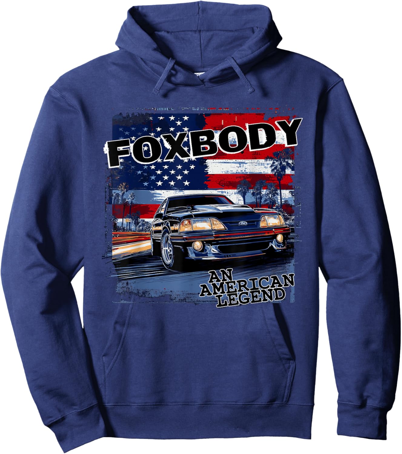 Foxbody, An American Legend car for the stang enthusiast Hoodie - Hoodie | Navy
