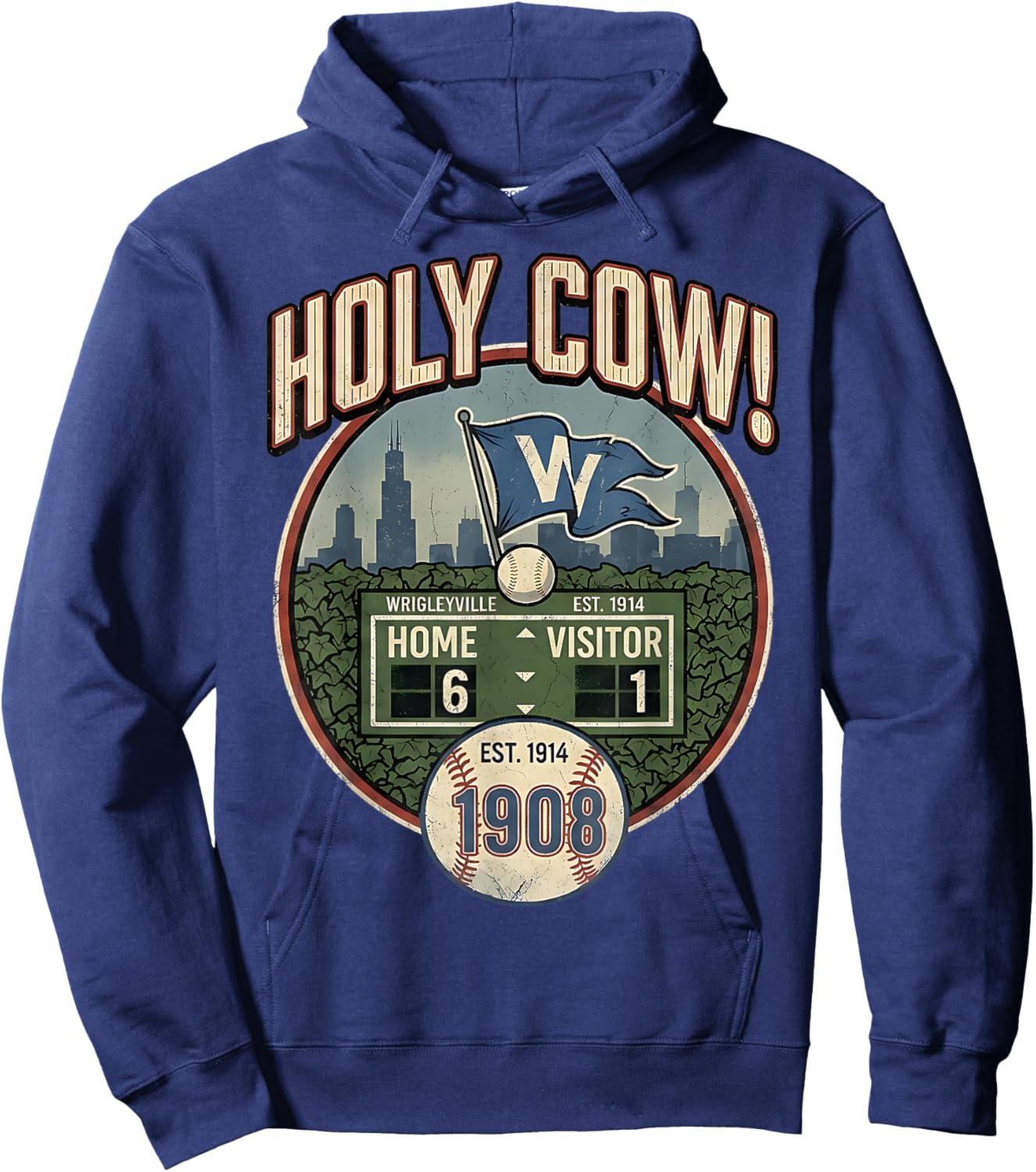 North Side Baseball 1908 Retro Vintage Chicago Fan Gear Hoodie - Hoodie | Navy
