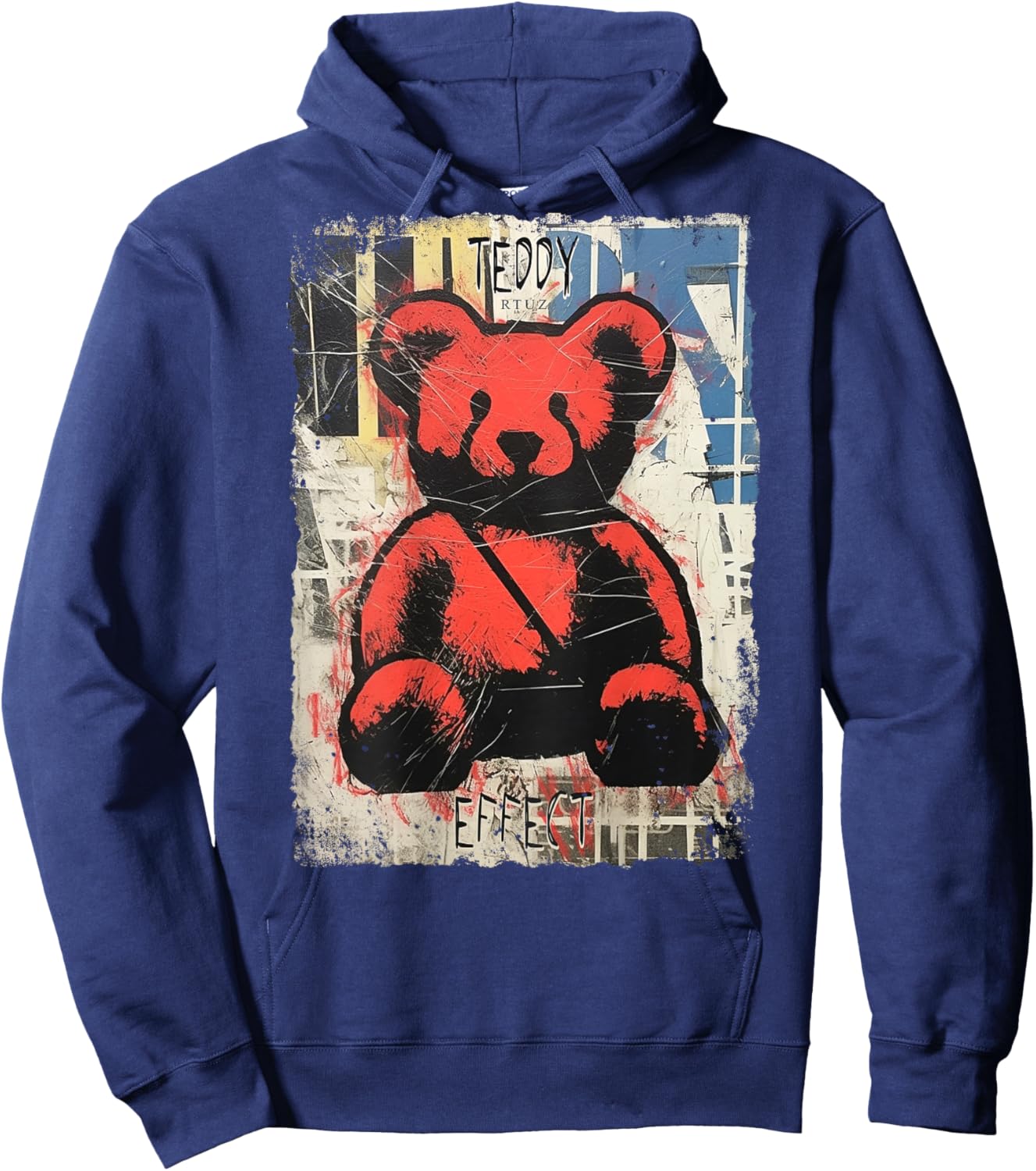 RTUZ Hip Hop Vintage Edgy Urban Y2K Back Print Streetwear - -Adults & Kids - Black - Small - Classic Sleeve - Crew Collar - Cotton & Polyester - Machine Wash Hoodie - Hoodie | Navy
