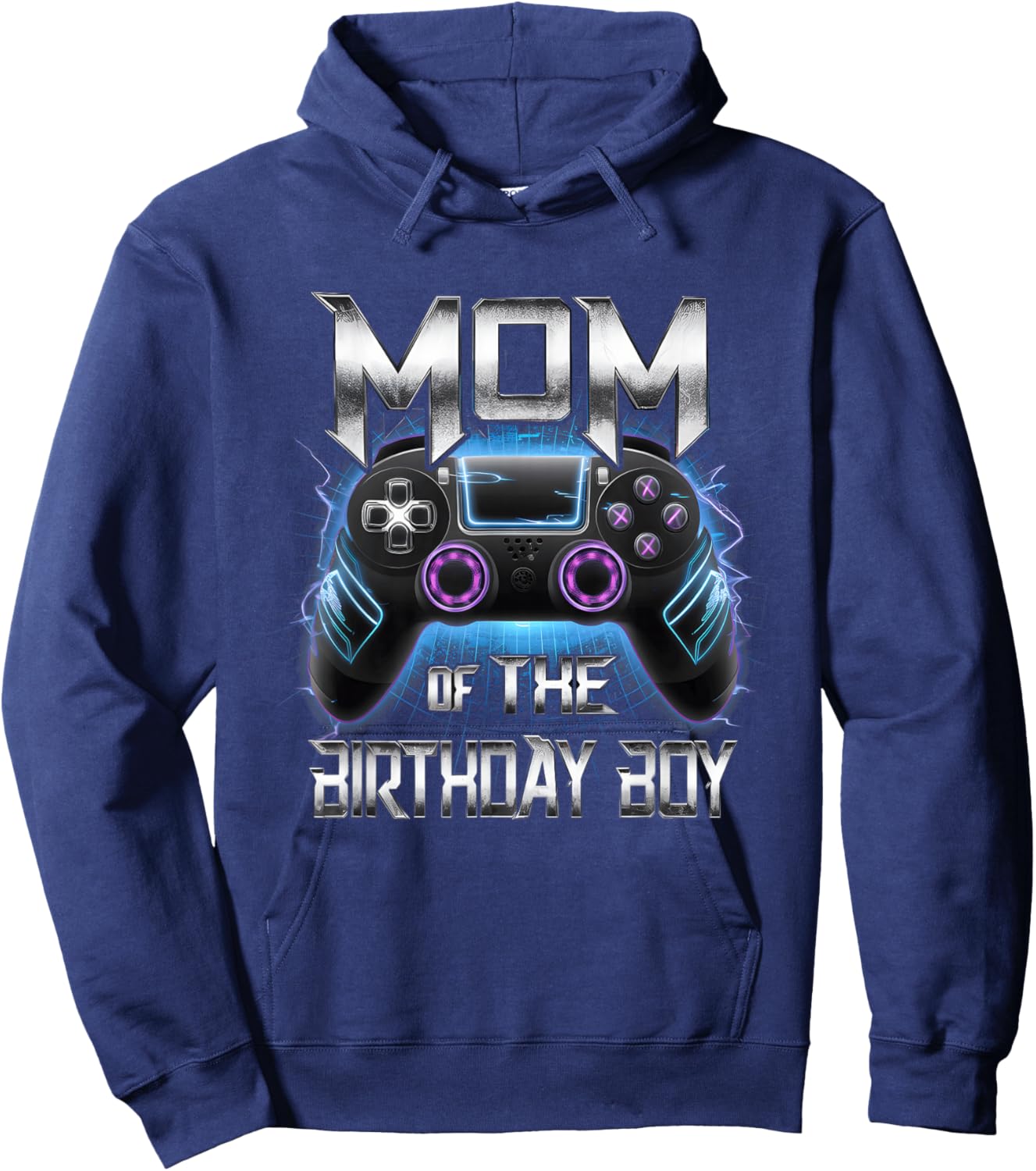 Mom of the Birthday Boy Matching Video Game Birthday Party Hoodie - Hoodie | Navy