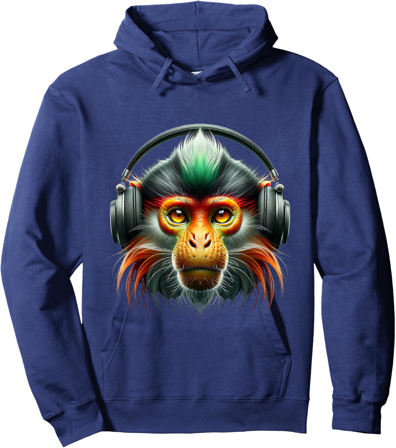 Red-shanked douc Shirt Monkey Portrait Wildlife Exotic Ape Hoodie - Hoodie | Navy