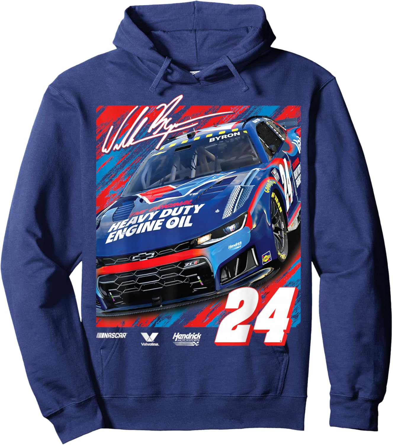 NASCAR - William Byron - Valvoline Full Throttle Hoodie - Hoodie | Navy