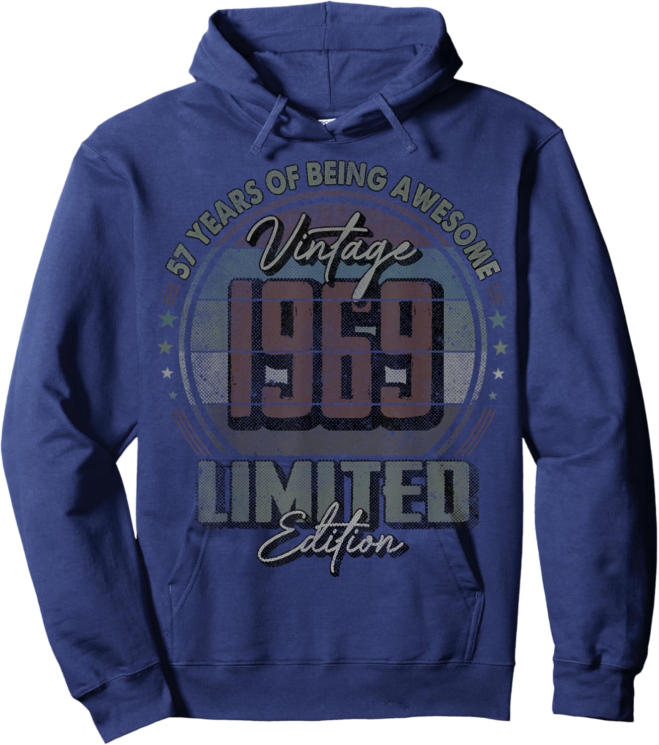 Vintage 1969 Limited Edition Shirt 57 Year Old 57th Birthday Hoodie - Hoodie | Navy