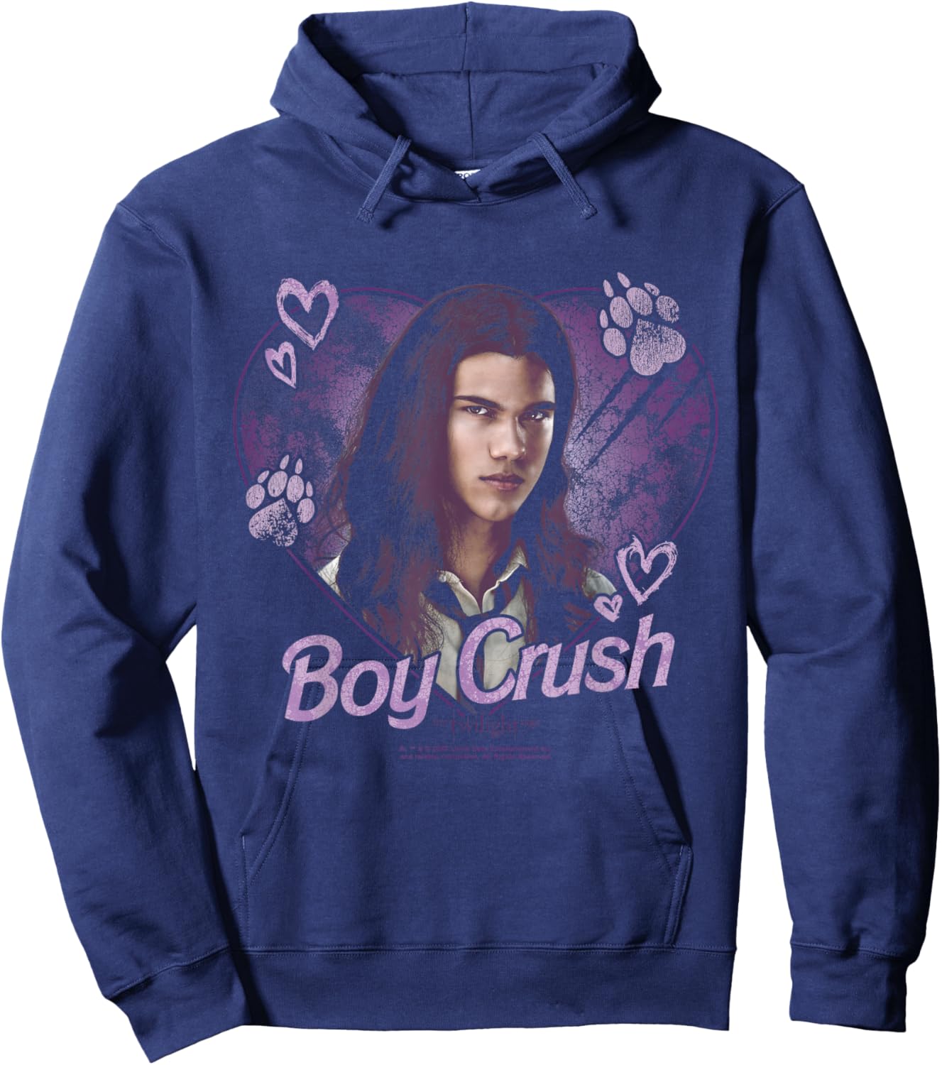 Twilight Boy Crush Jacob Heart Collage Werewolf Movie Hoodie - Hoodie | Navy