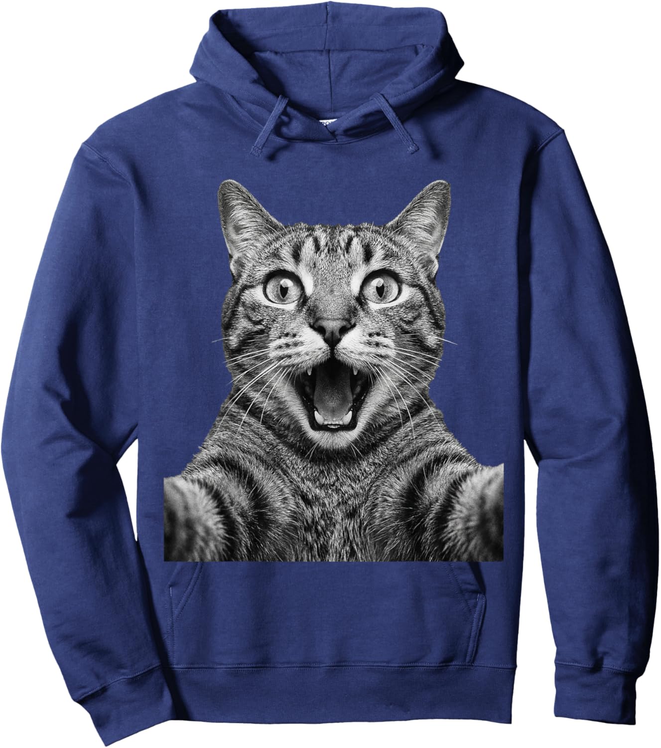 Funny Cat Selfie Meme Close Up Hoodie - Hoodie | Navy