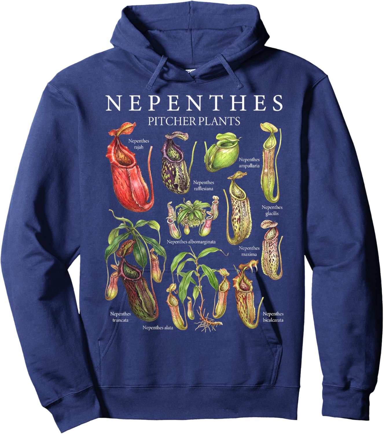 Carnivorous Plants Pitcher Botanical Nature Gardening Lovers Hoodie - Hoodie | Navy