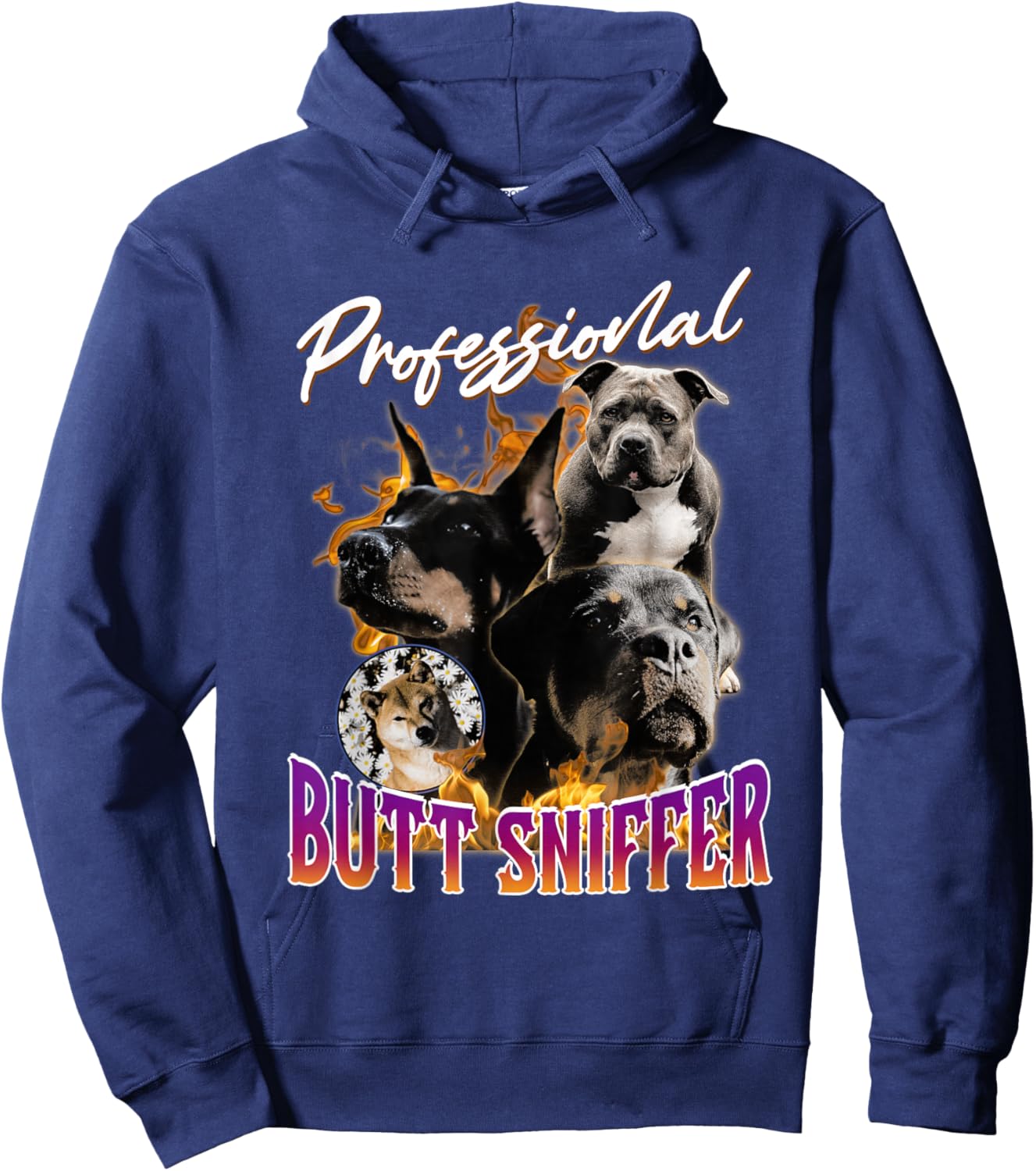Unwearable Aduld Humor Professional Butt Sniffer Hoodie - Hoodie | Navy