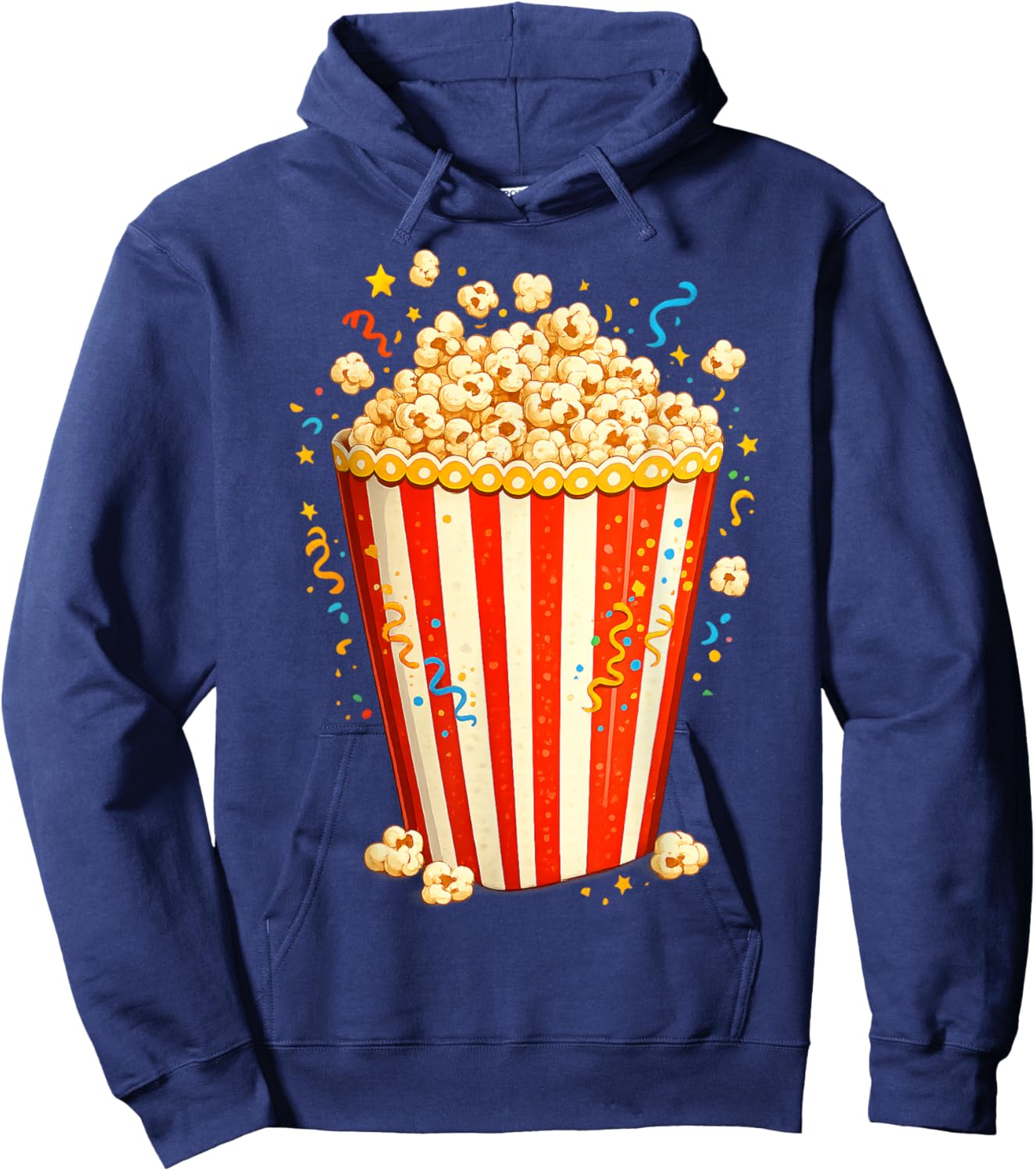Popcorn Costume Carnival Fancy Dress Funny Popcorn Motif Hoodie - Hoodie | Navy