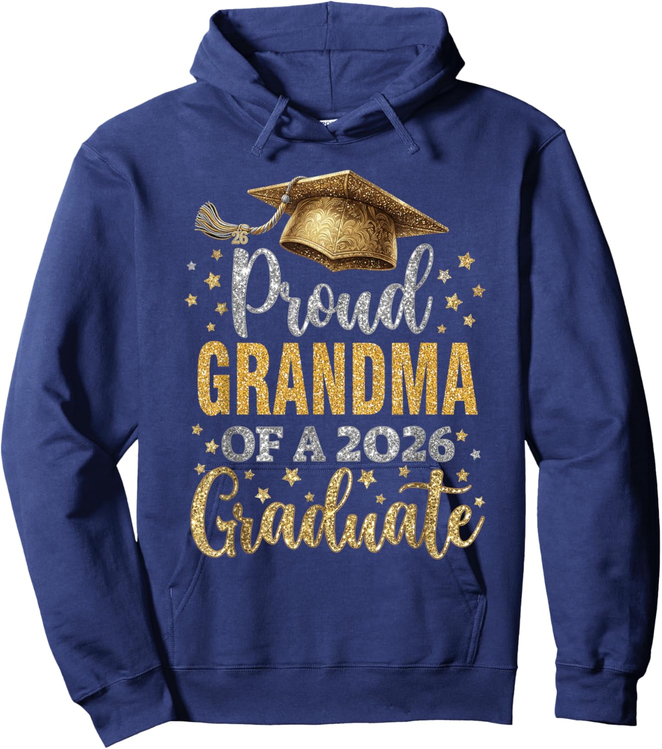 Grandma Senior 2026 Proud Mom of A Class of 2026 Graduate Hoodie - Hoodie | Navy