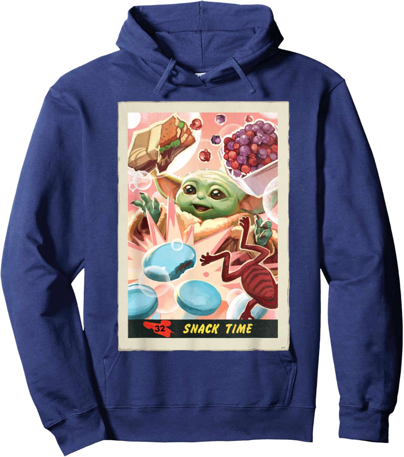 Star Wars: The Mandalorian and Grogu Snack Time Card #32 Hoodie - Hoodie | Navy