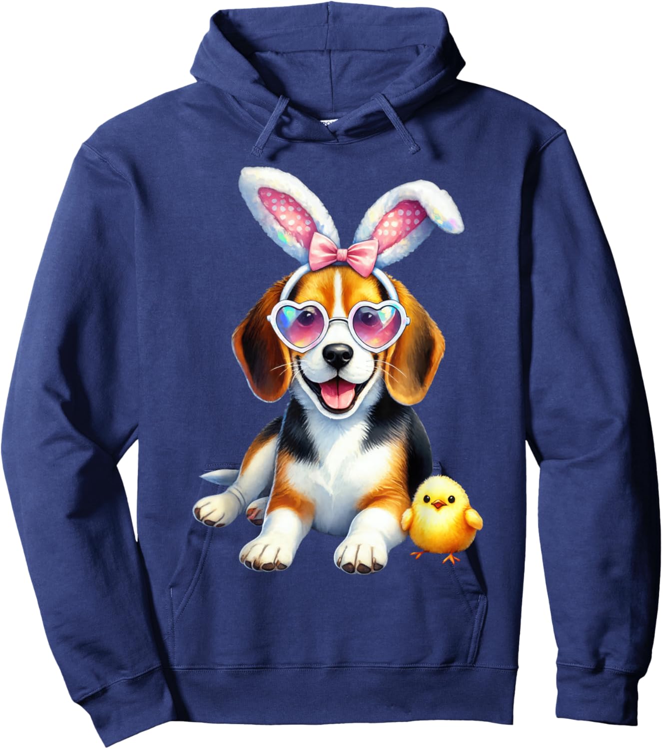 Lunettes de Pâques Beagle Dog Mom Spring Easter Bunny Oreilles Hoodie - Hoodie | Navy
