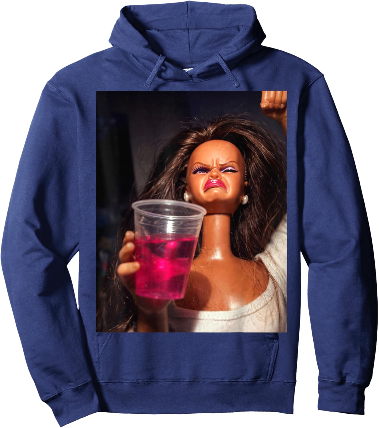 Disgusted FACE Meme DOLL Babe X Only Cute Baby Love Fans Hoodie - Hoodie | Navy