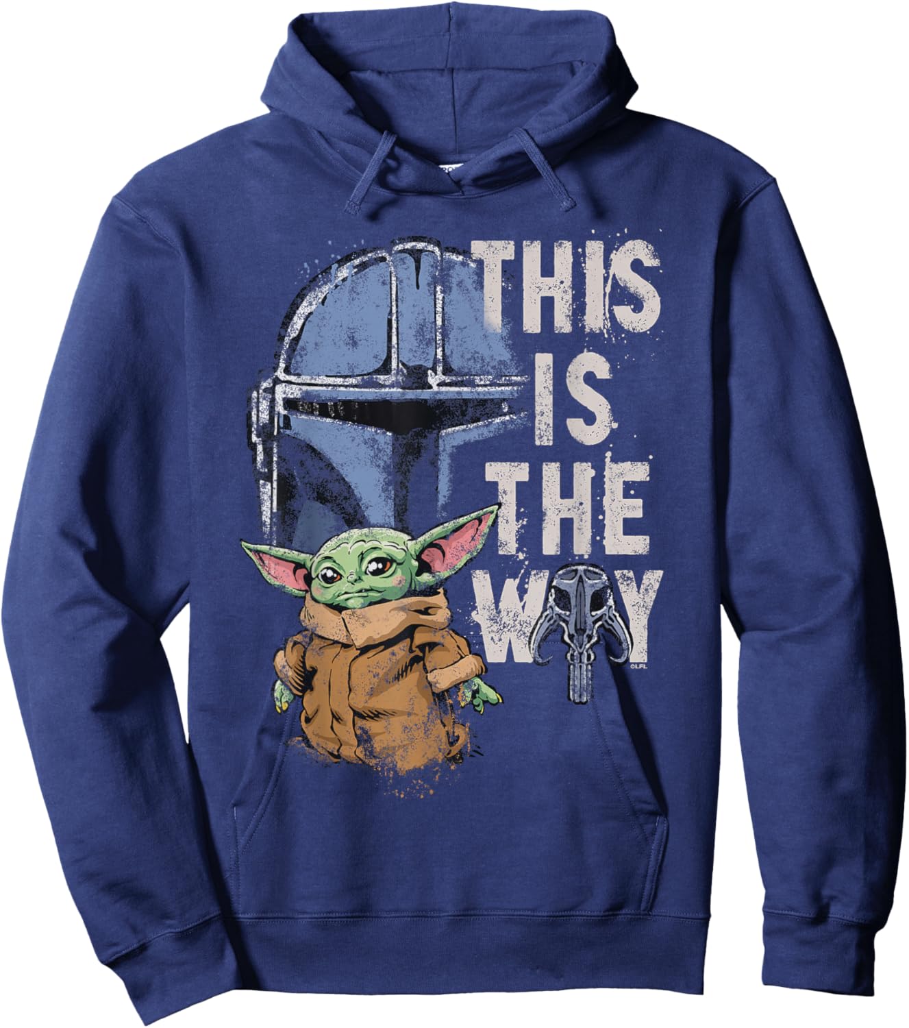 Star Wars The Mandalorian and Grogu This is The Way Graphic Hoodie - Hoodie | Navy