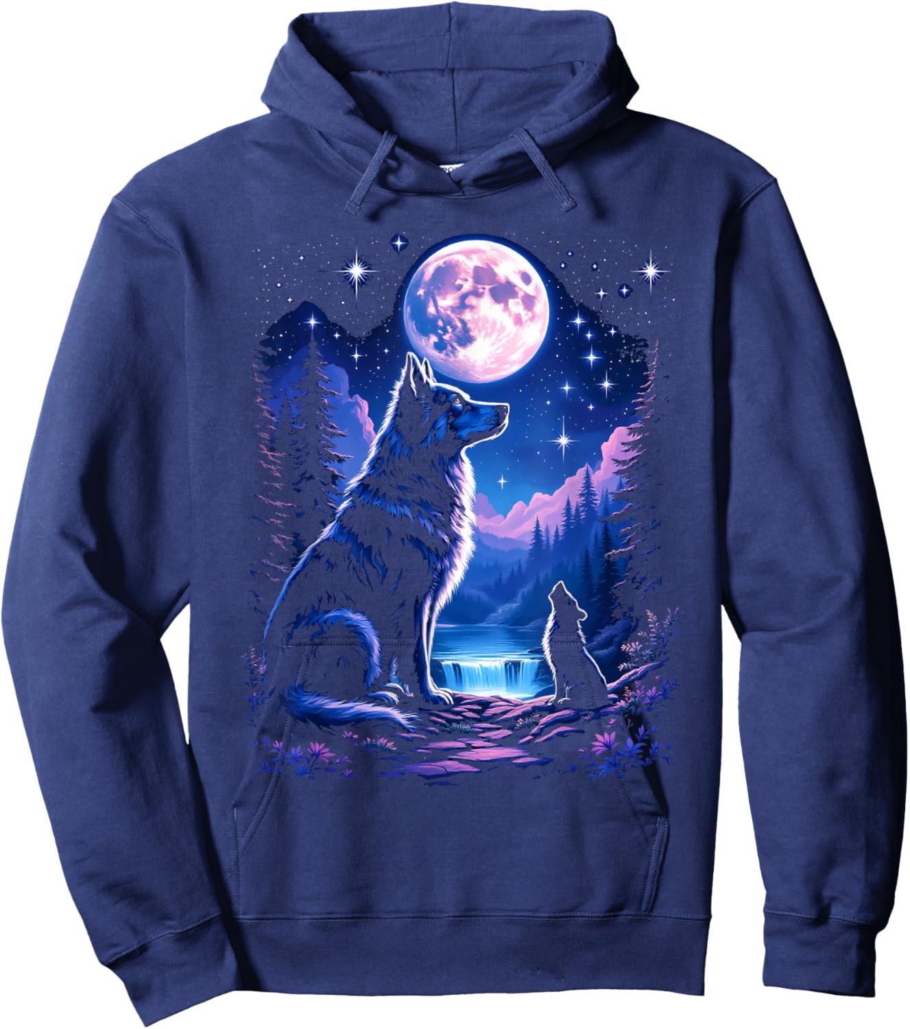 Mystischer Wolf Hoodie - Hoodie | Navy
