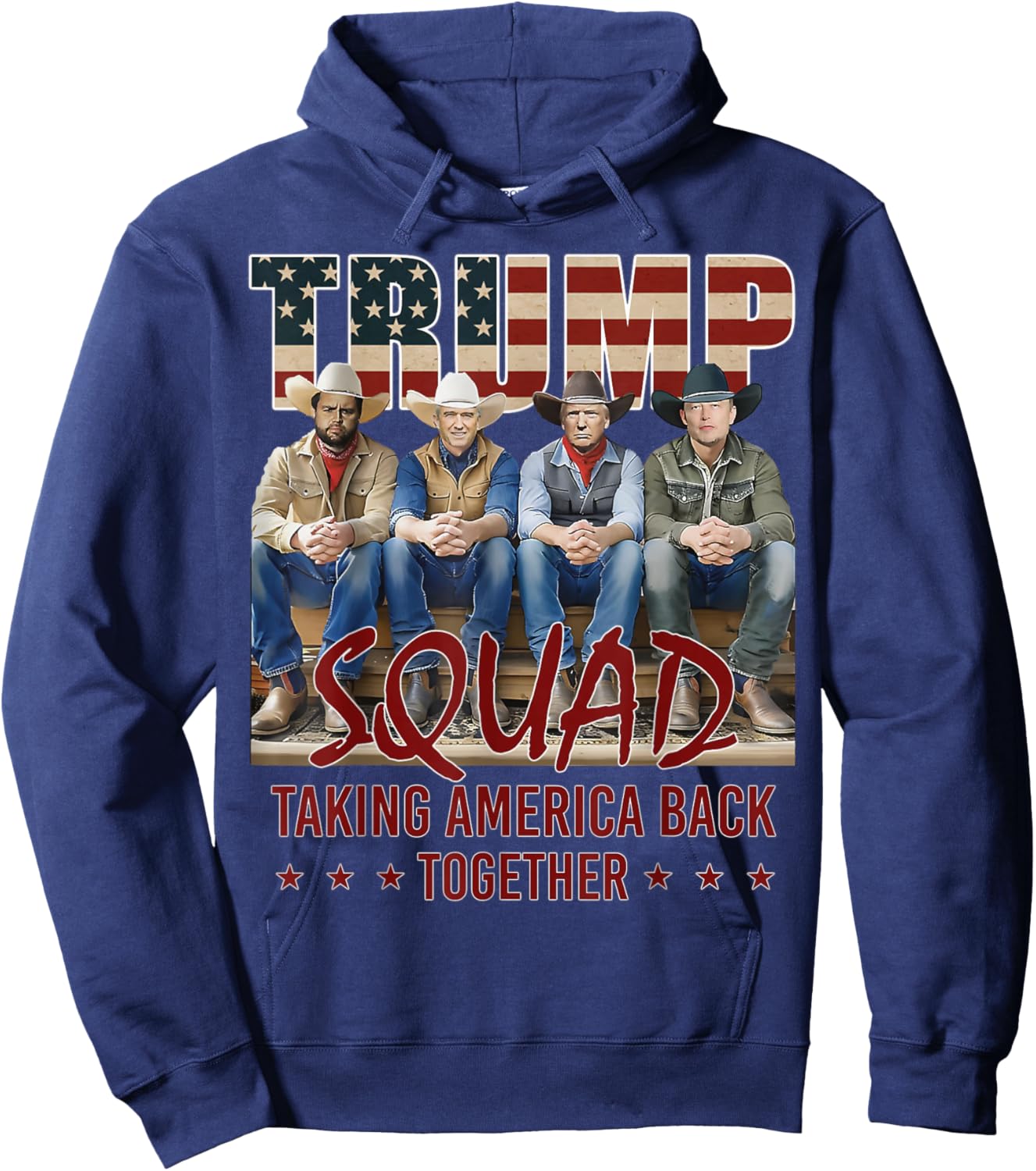 Trump Vance Kennedy Elon Squad Taking America Back Together Hoodie - Hoodie | Navy