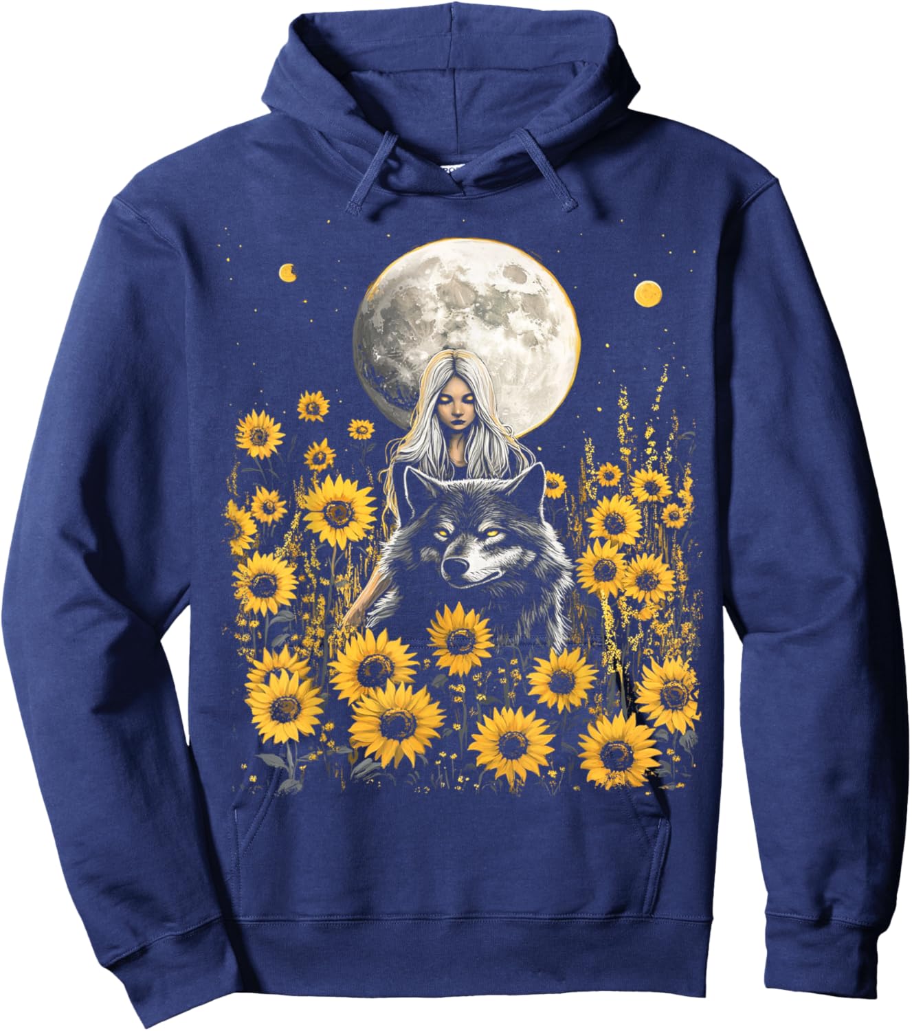 Women's Sunflower Designer Hoodie - Hoodie | Navy