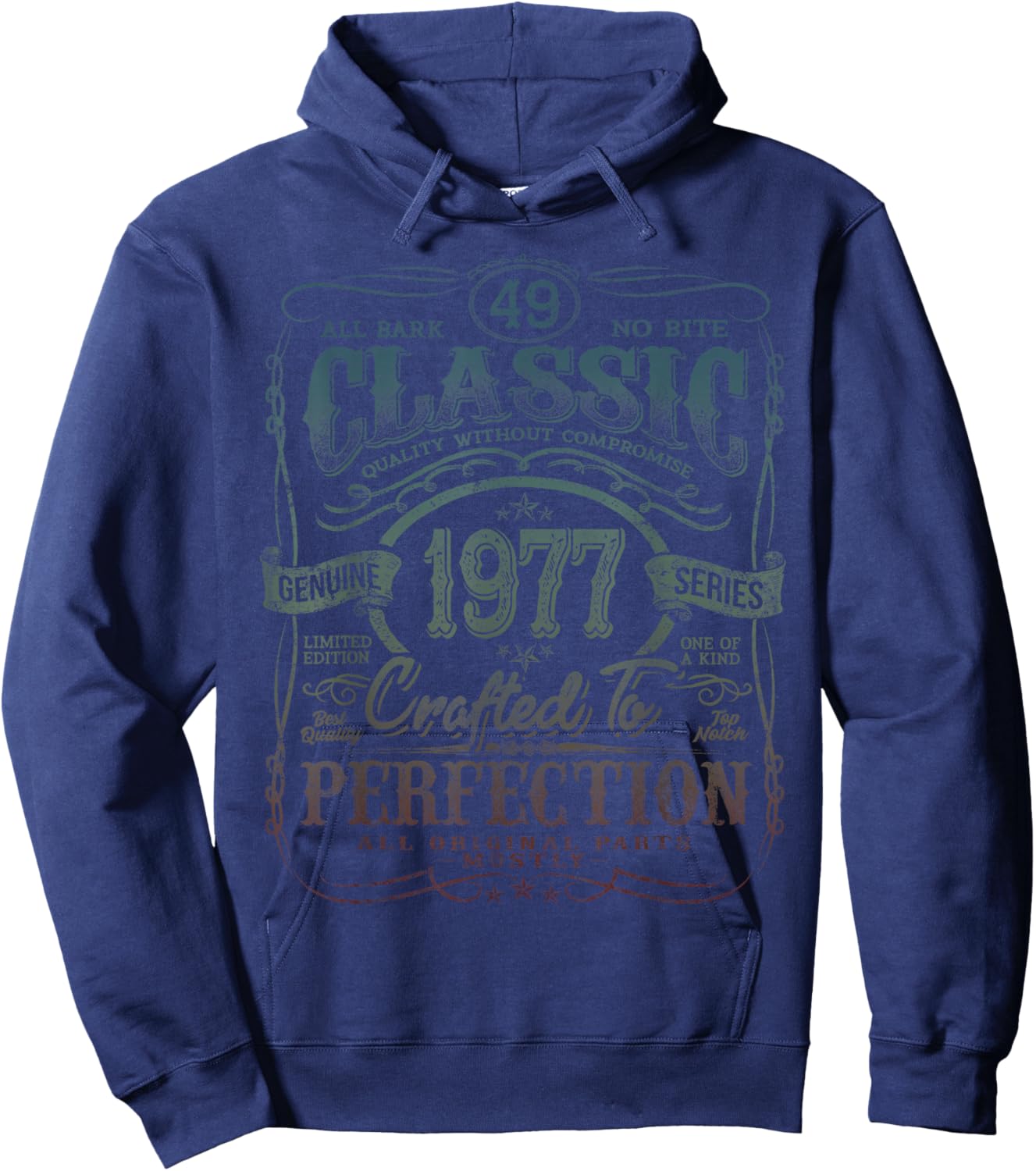 Vintage 1977 Limited Edition Shirt 49 Year Old 49th Birthday Hoodie - Hoodie | Navy