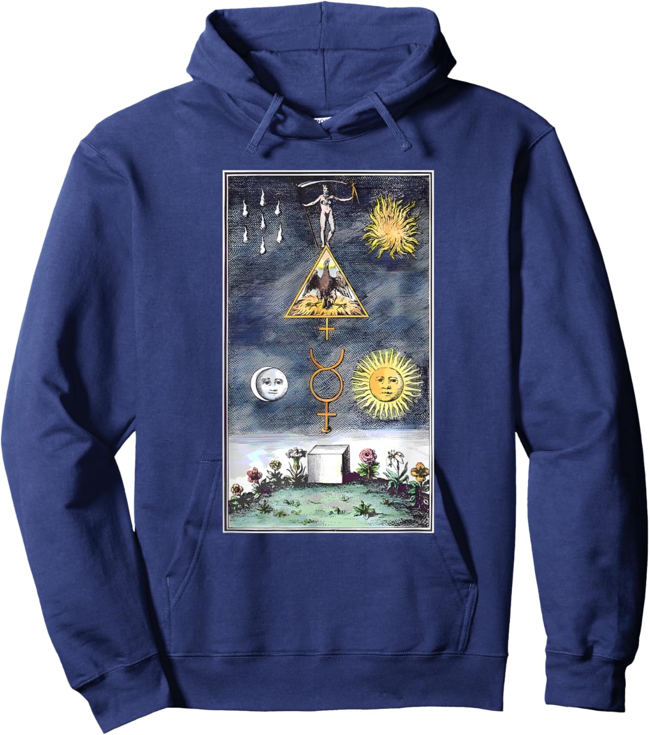 Alchemical Great Work Spiritual Transformation Hoodie - Hoodie | Navy