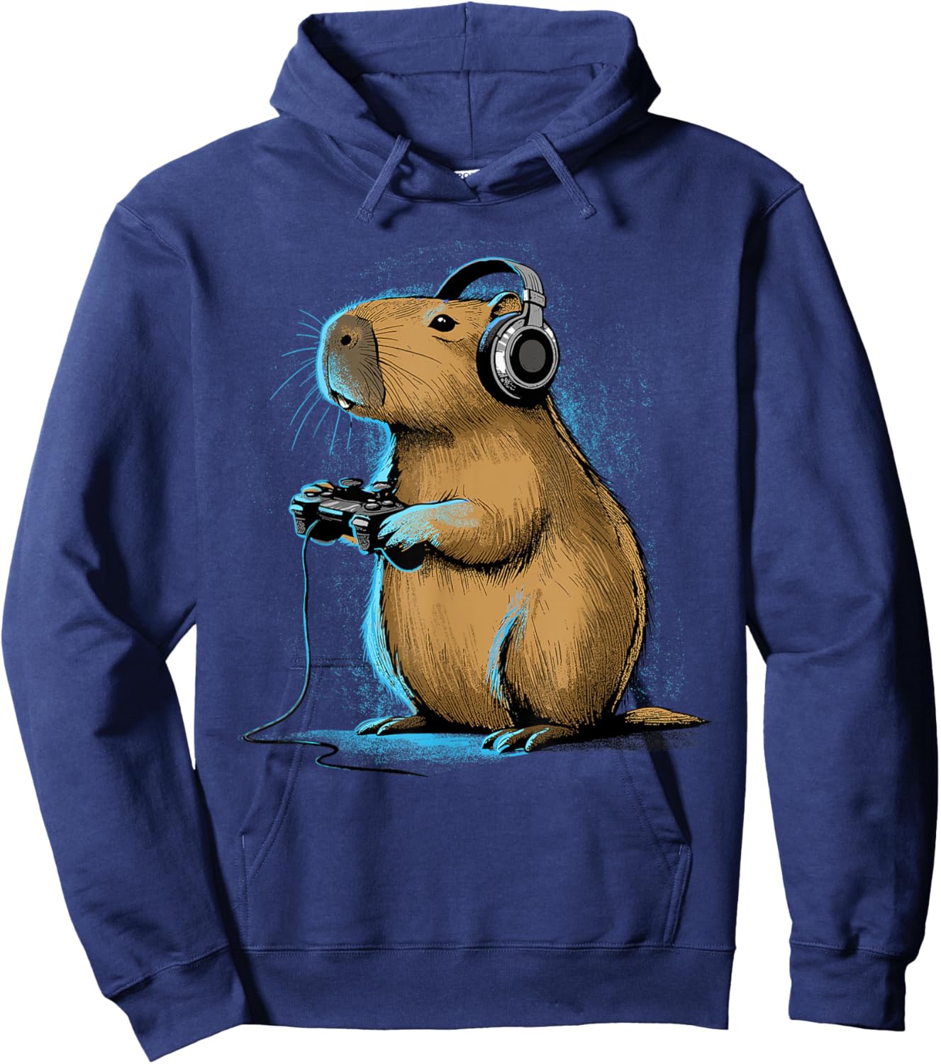 Capybara Shirt Gamer Capybara Video Games Lover Funny Gaming Hoodie - Hoodie | Navy