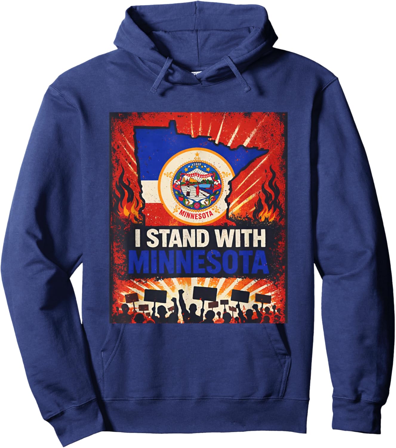 T-Shirt Hoodie - Hoodie | Navy