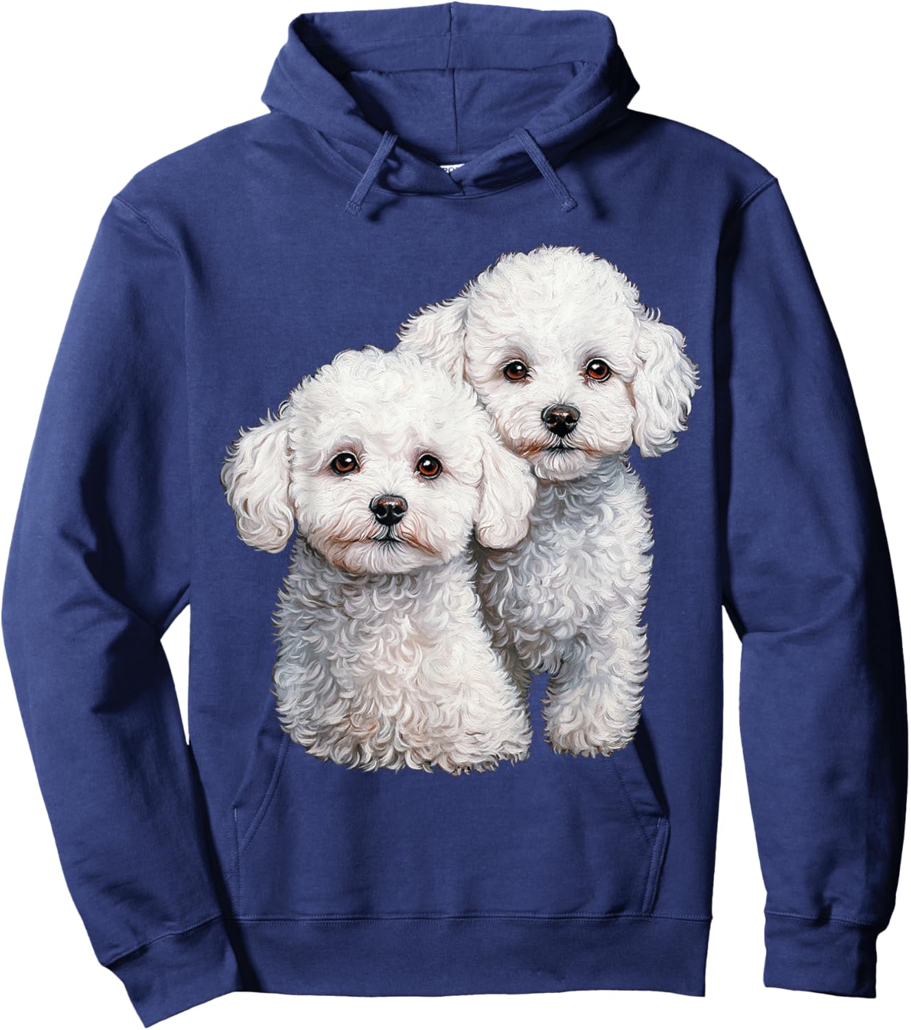 Bichon Frise Dog Graphic Pet Illustration Bichon Frise Hoodie - Hoodie | Navy