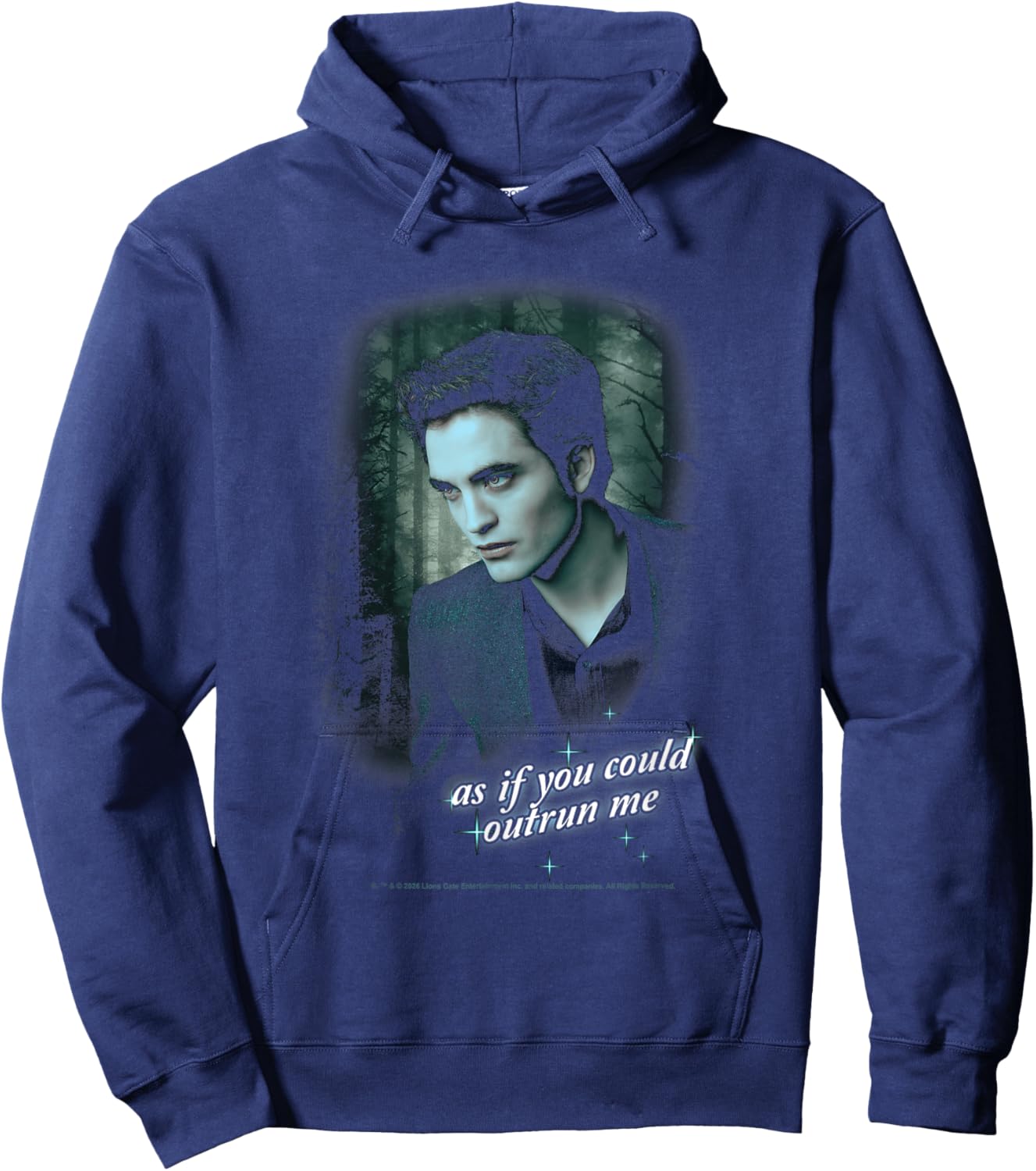Twilight Edward As If You Could Outrun Me Forest Scene Movie Hoodie - Hoodie | Navy