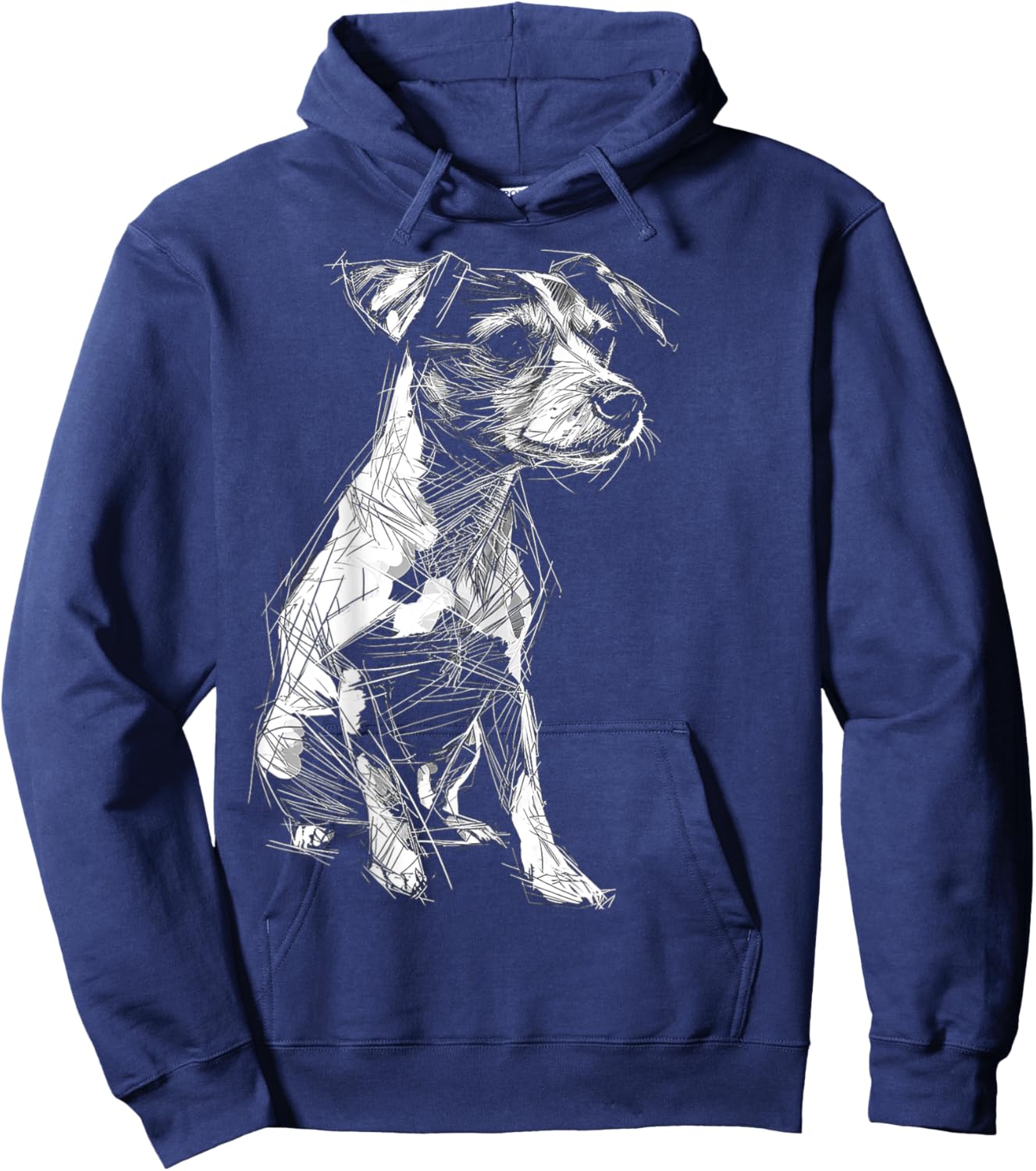 Jack Russell Graphic Pet Artwork Dog Jack Russell Women Kids Hoodie - Hoodie | Navy