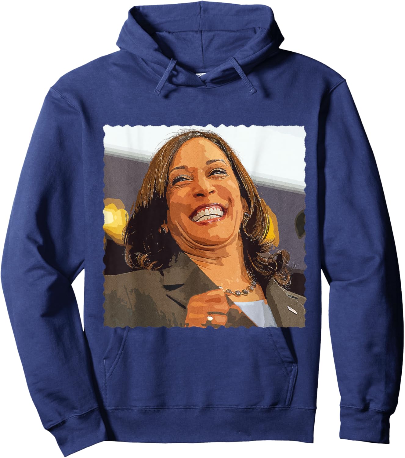 Cackling Kamala Harris Laughing Hoodie - Hoodie | Navy