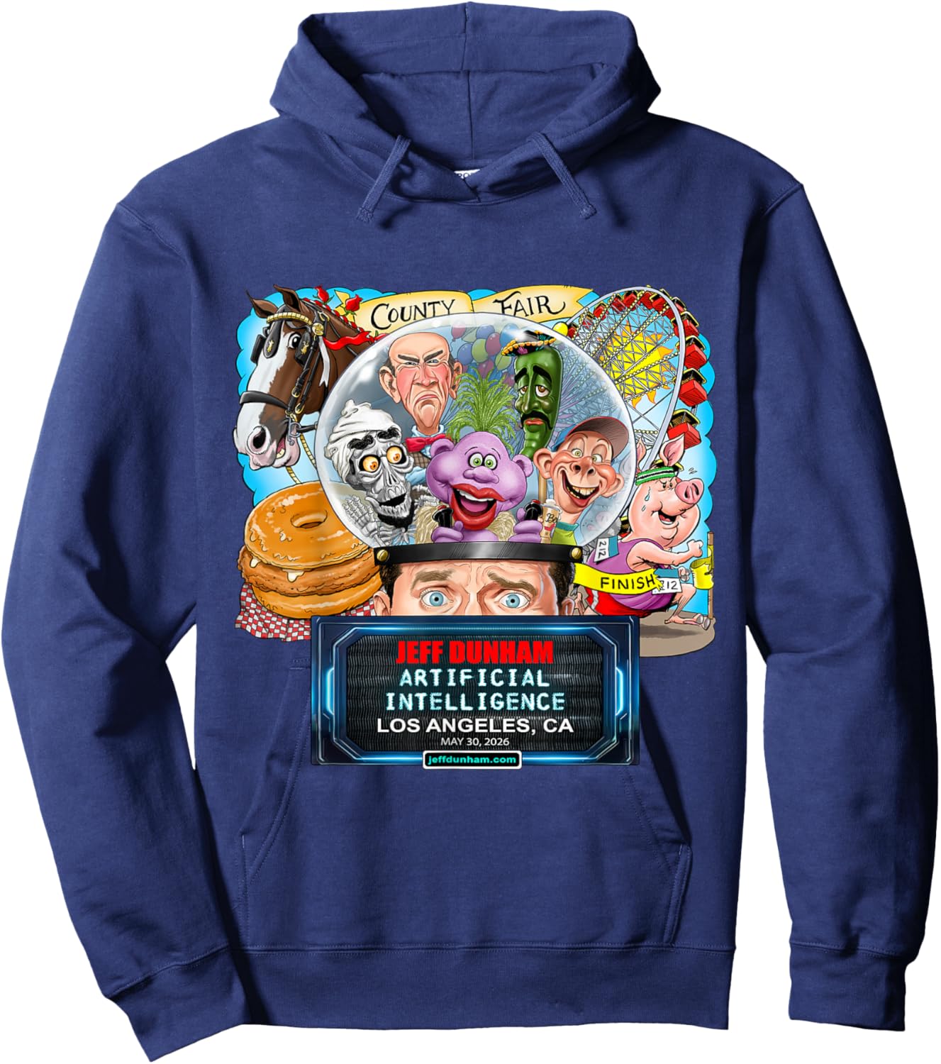 Jeff Dunham Los Angeles, CA (2026) Hoodie - Hoodie | Navy