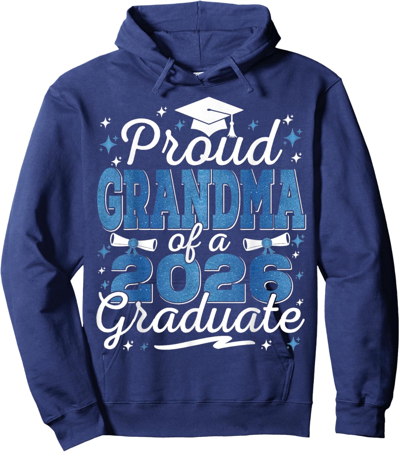 Proud Grandma of a Class of 2026 Graduate Senior Graduation Hoodie - Hoodie | Navy