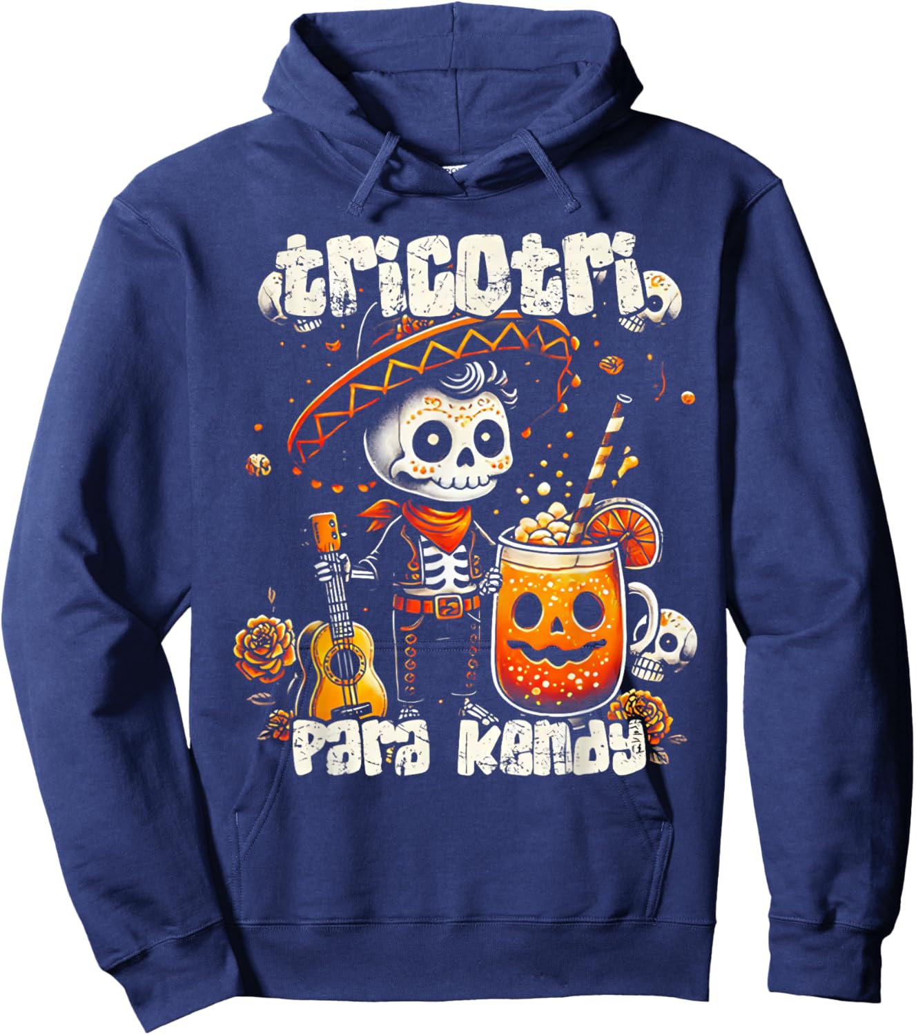 Tricotri Para Kendy Mexicano Halloween Hoodie - Hoodie | Navy