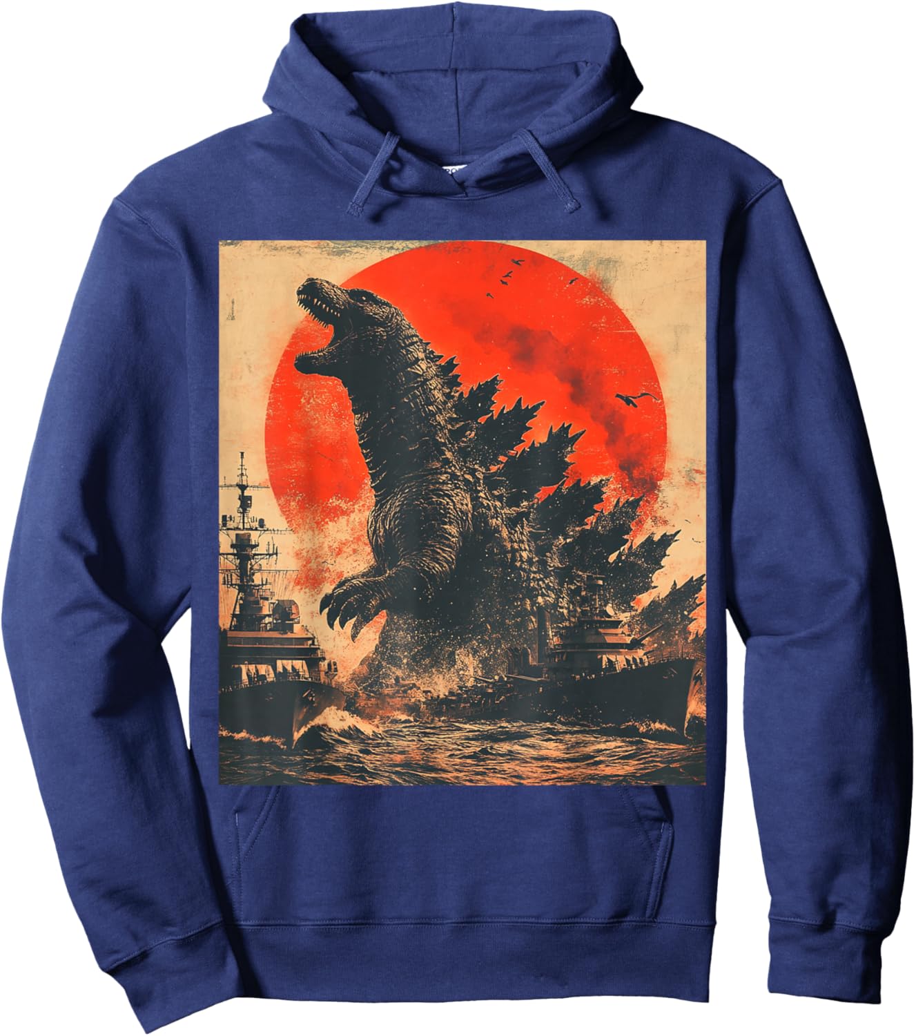 Kaiju Monster Legendary Japanese Retro Vintage Hoodie - Hoodie | Navy