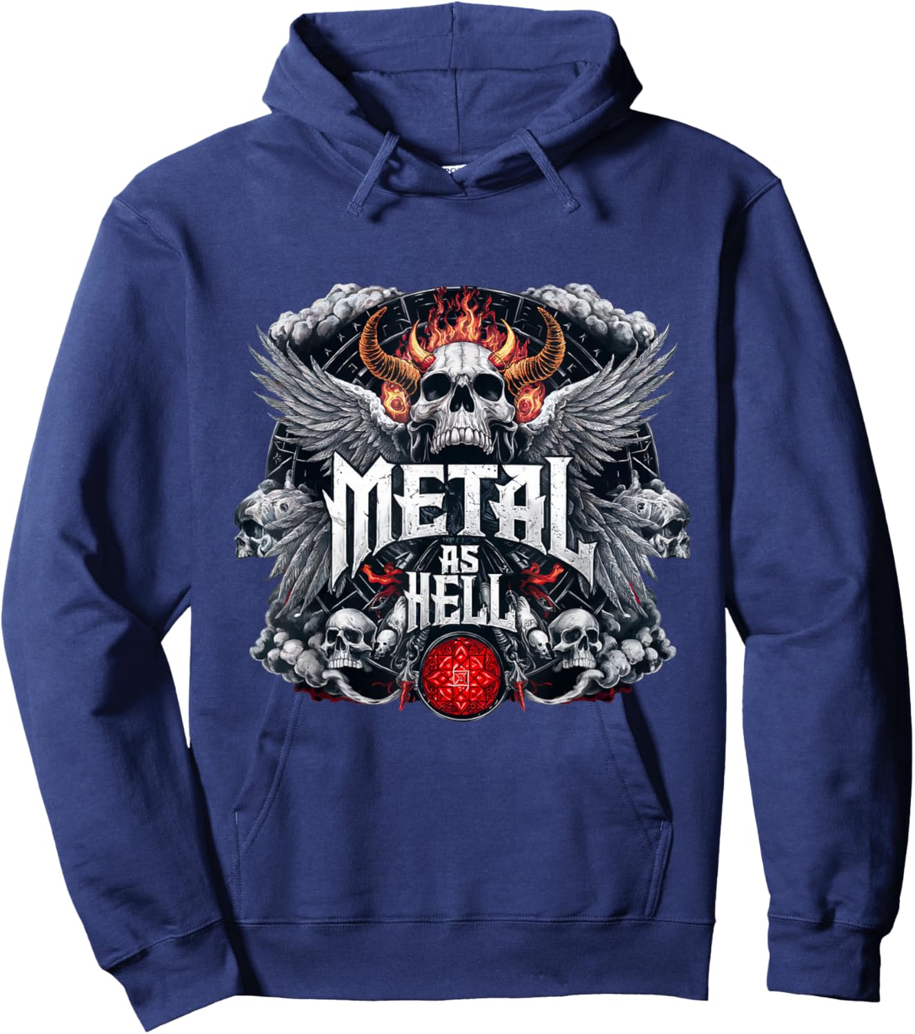 Metal As Hell Heavy Metal Music Quote Hoodie - Hoodie | Navy