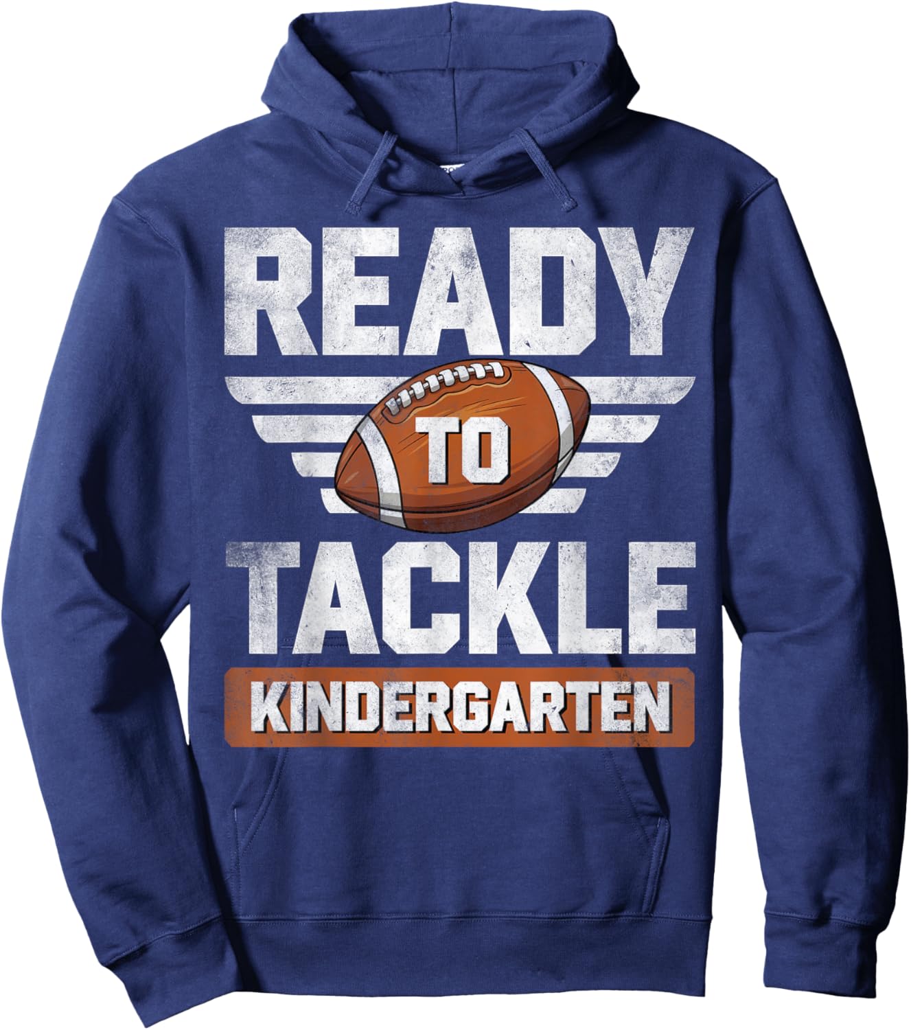 Ready To Tackle Kindergarten Football Back To School Boy Kid Hoodie - Hoodie | Navy