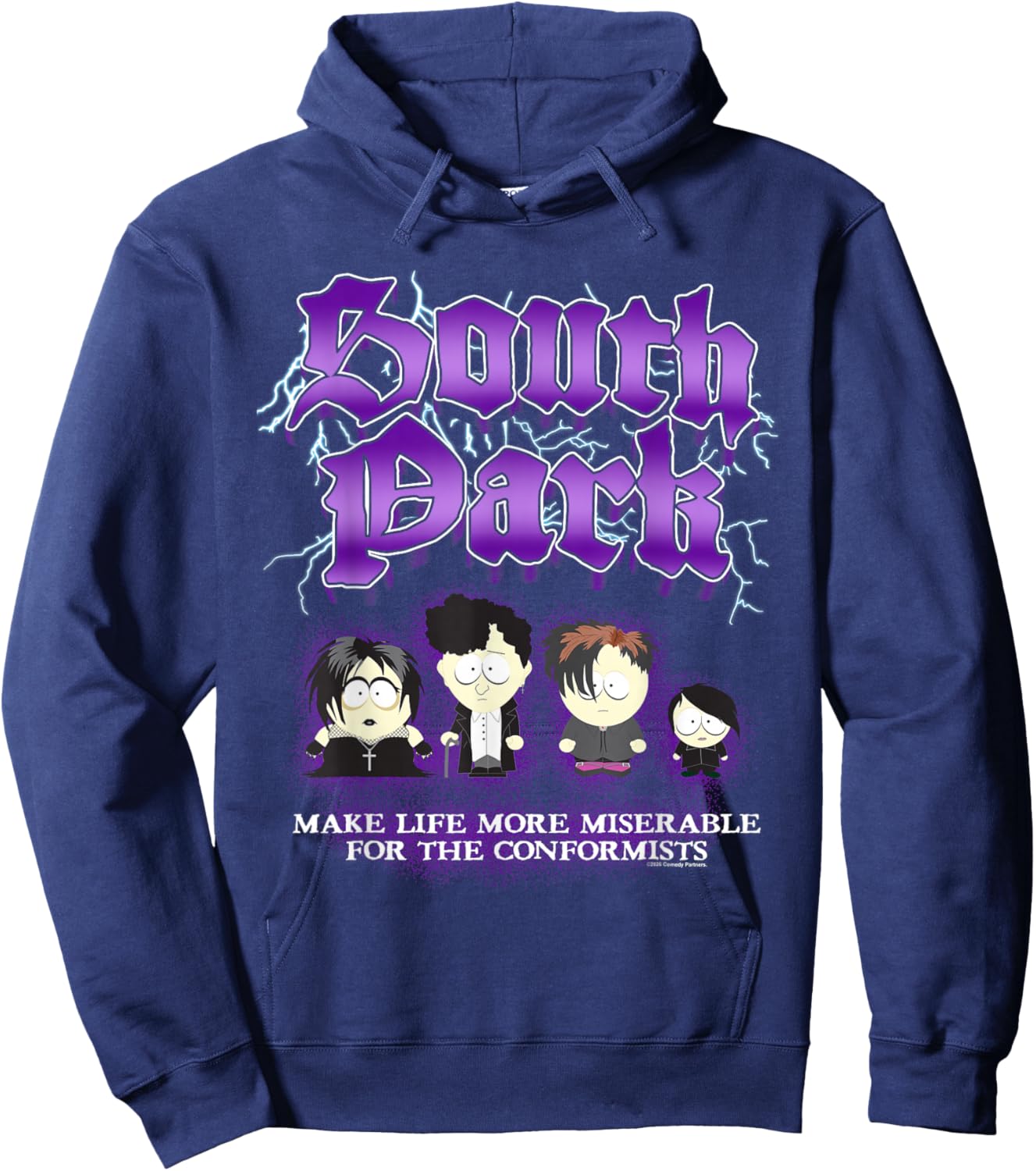 South Park Goth Kids Make Life More Miserable Funny Cartoon Hoodie - Hoodie | Navy