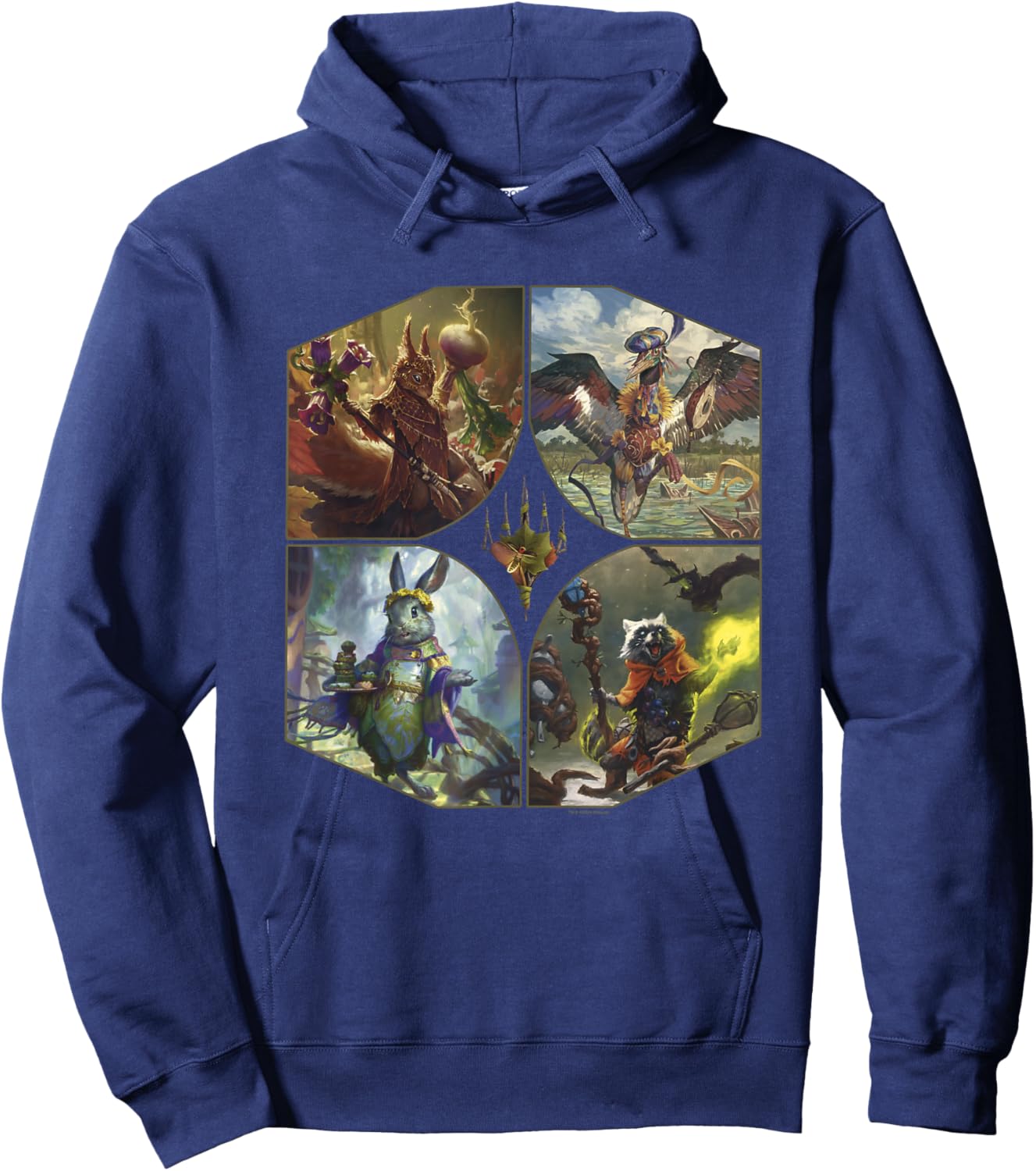 Magic: The Gathering Deck Commanders Portrait Vintage Hoodie - Hoodie | Navy