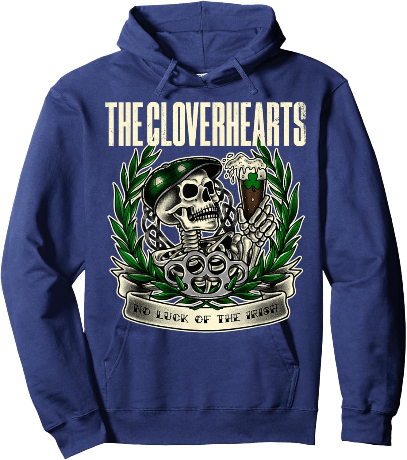 No Luck of The Irish Hoodie - Hoodie | Navy