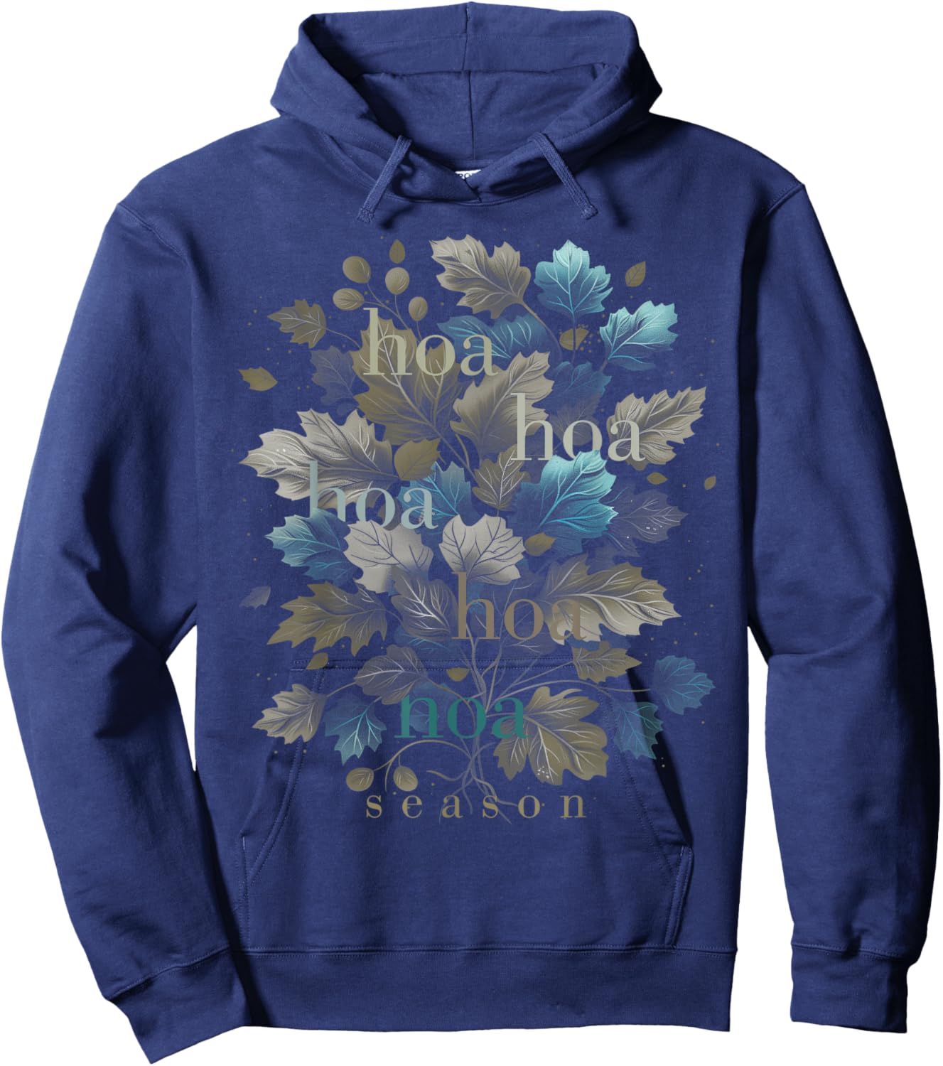 Hoa Hoa Hoa Hoa Hoa Trendy Emo Fall Season Leaves Trendy Hoodie - Hoodie | Navy