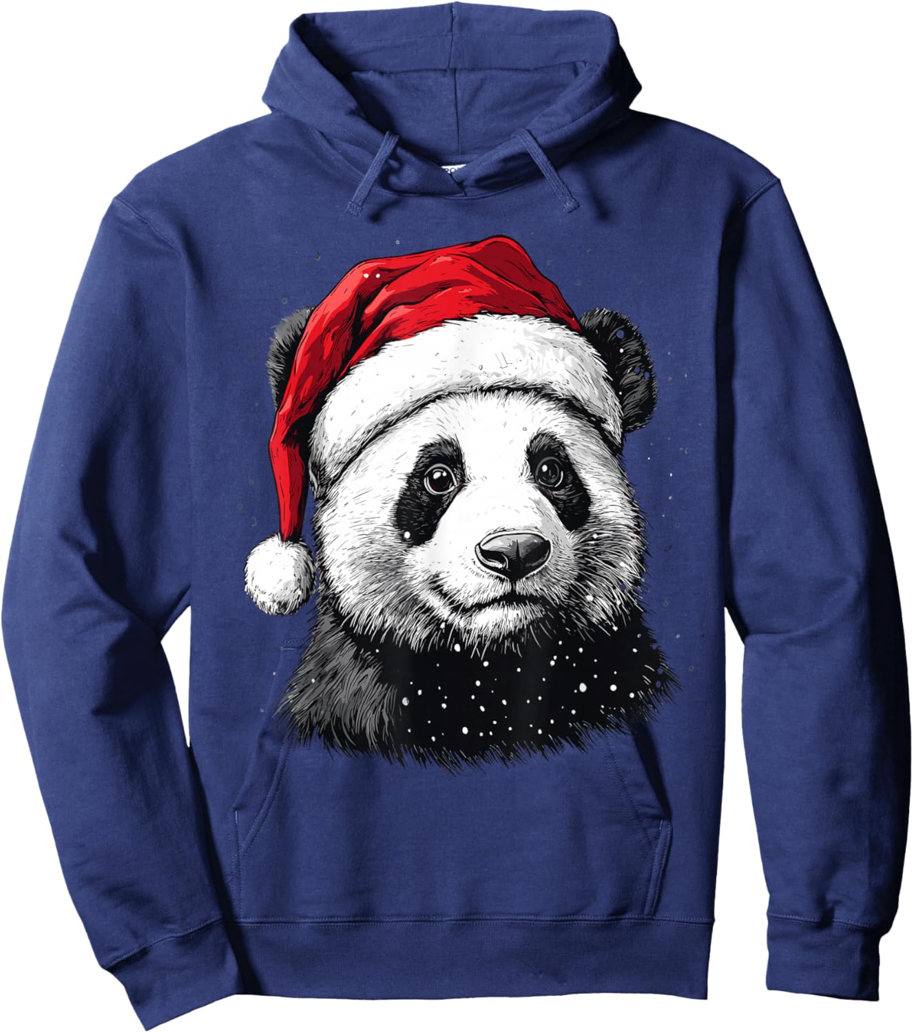 Panda Santa Hat Funny Panda Lovers Christmas Xmas Pajama Hoodie - Hoodie | Navy