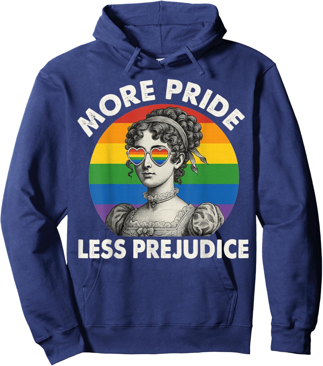 Mehr Stolz, weniger Vorurteile, LGBTQ-Regenbogenkunst Hoodie - Hoodie | Navy