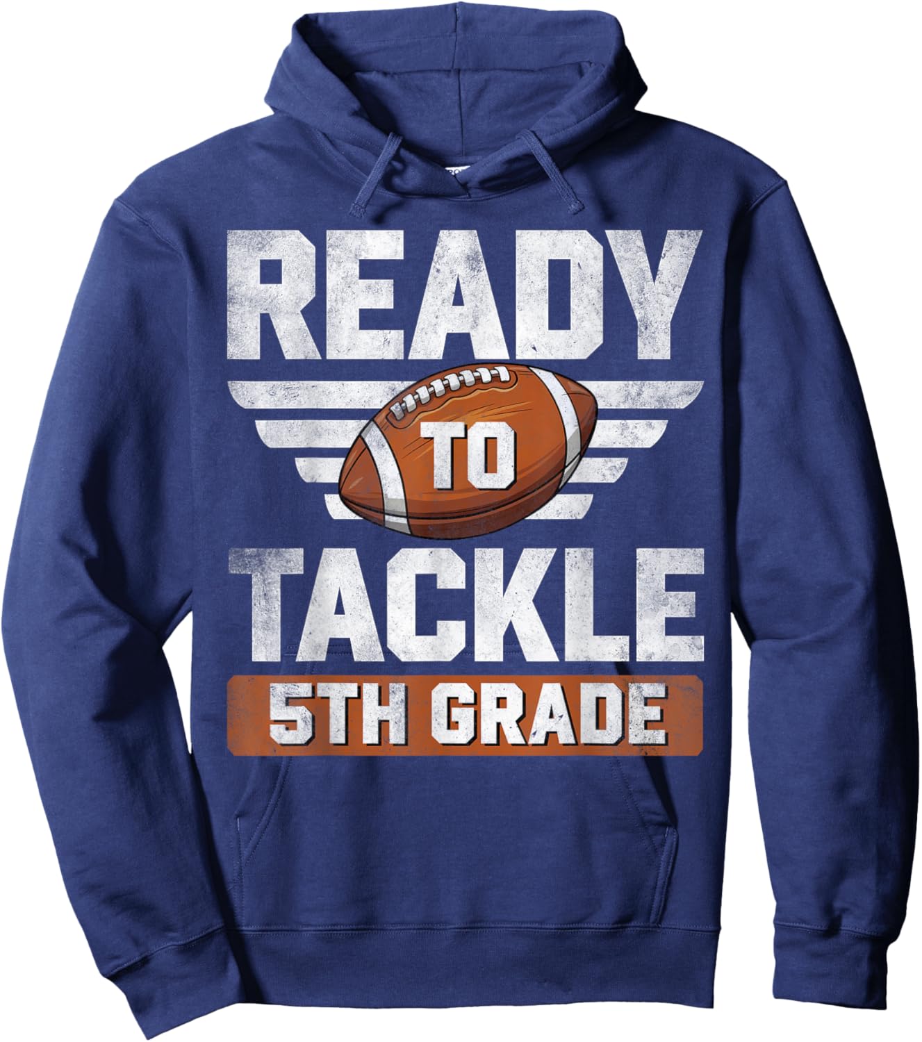 Ready To Tackle 5th Grade Football Back To School Boys Kids Hoodie - Hoodie | Navy
