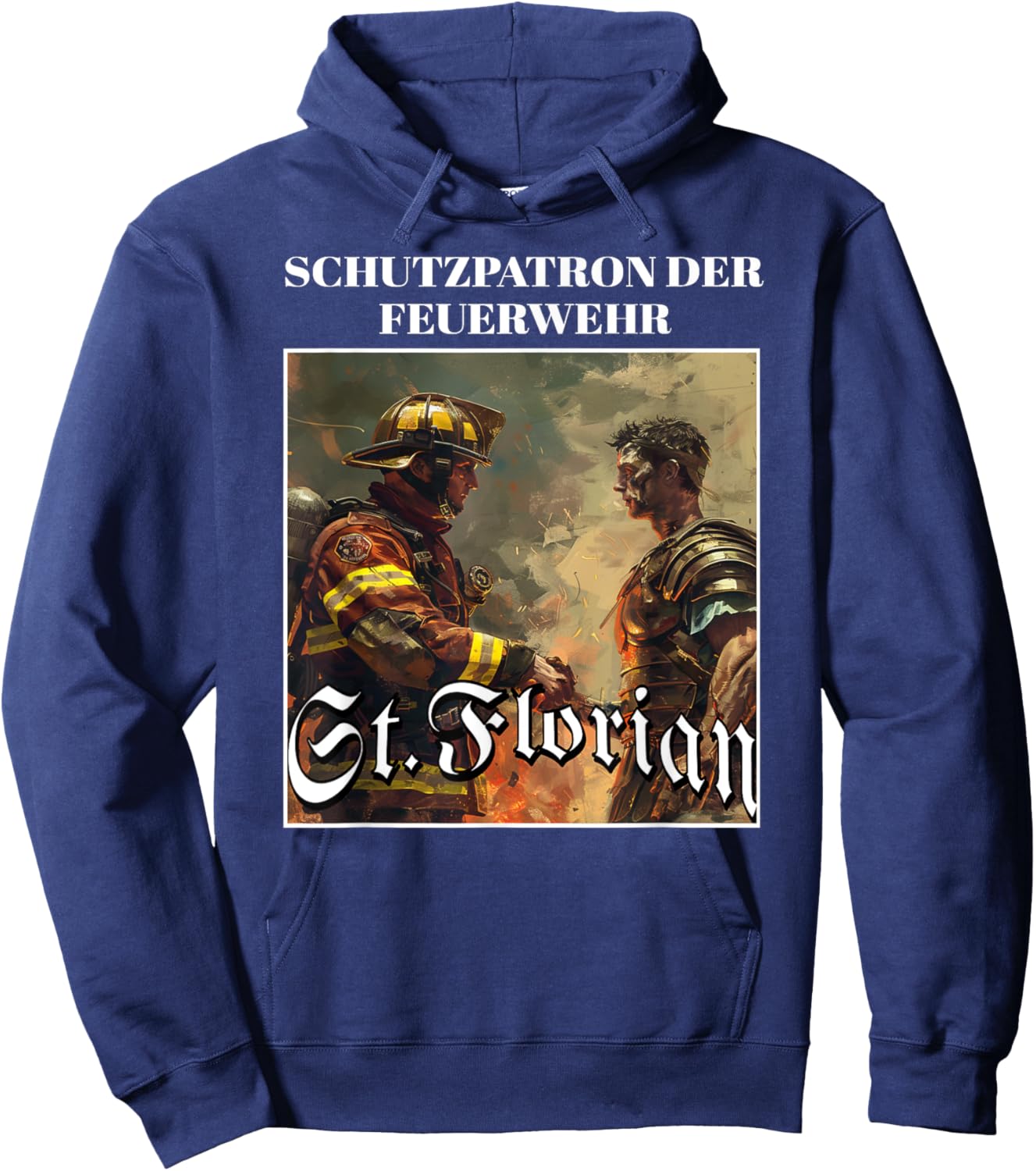 Firefighter, Patron Saint Florian Hoodie - Hoodie | Navy