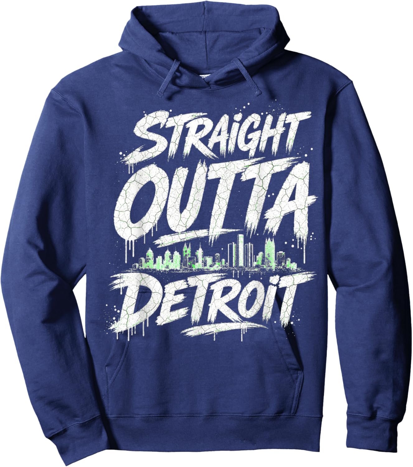 Straight Outta Detroit Hoodie - Hoodie | Navy