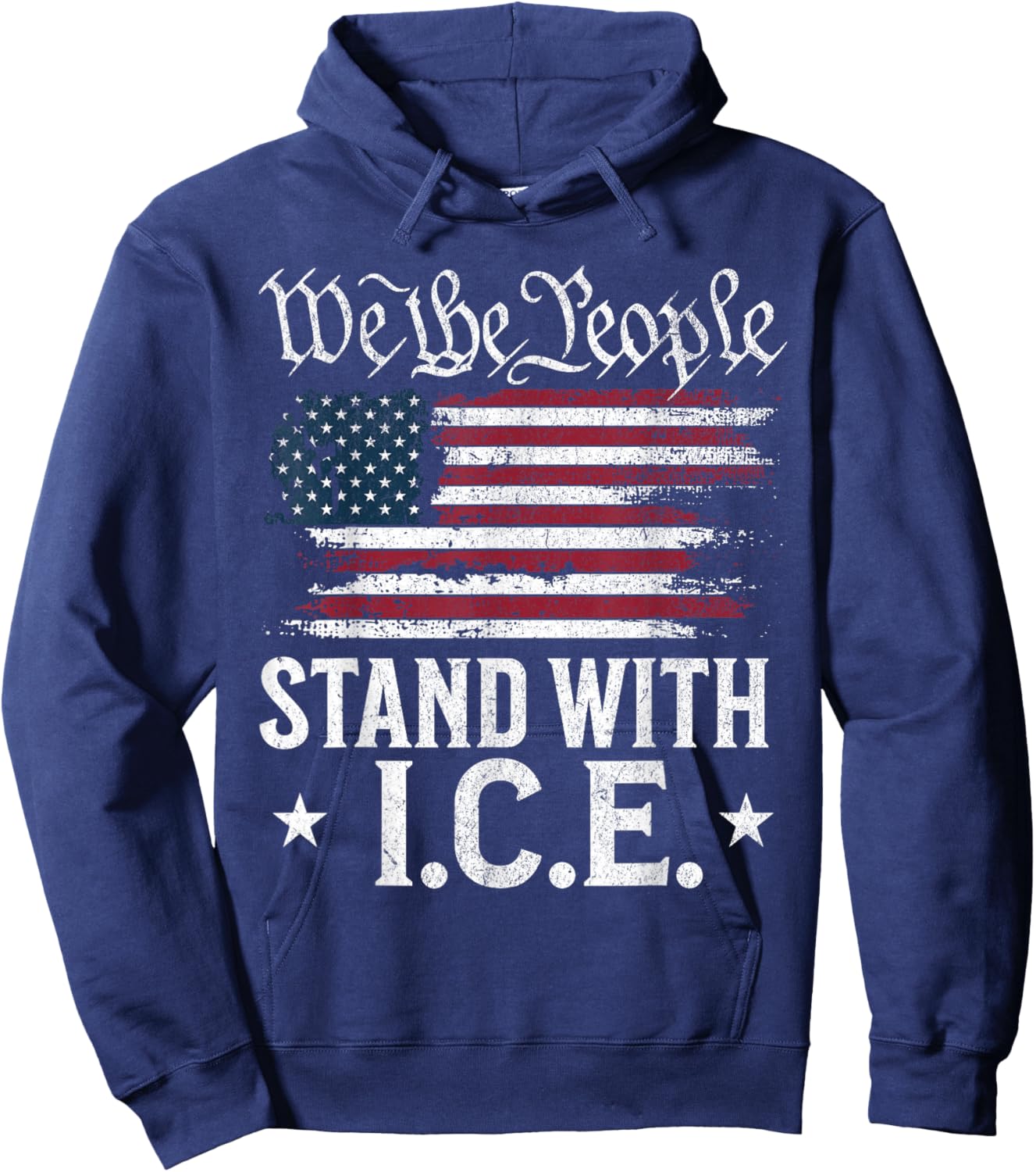 We The People Support ICE Hoodie - Hoodie | Navy