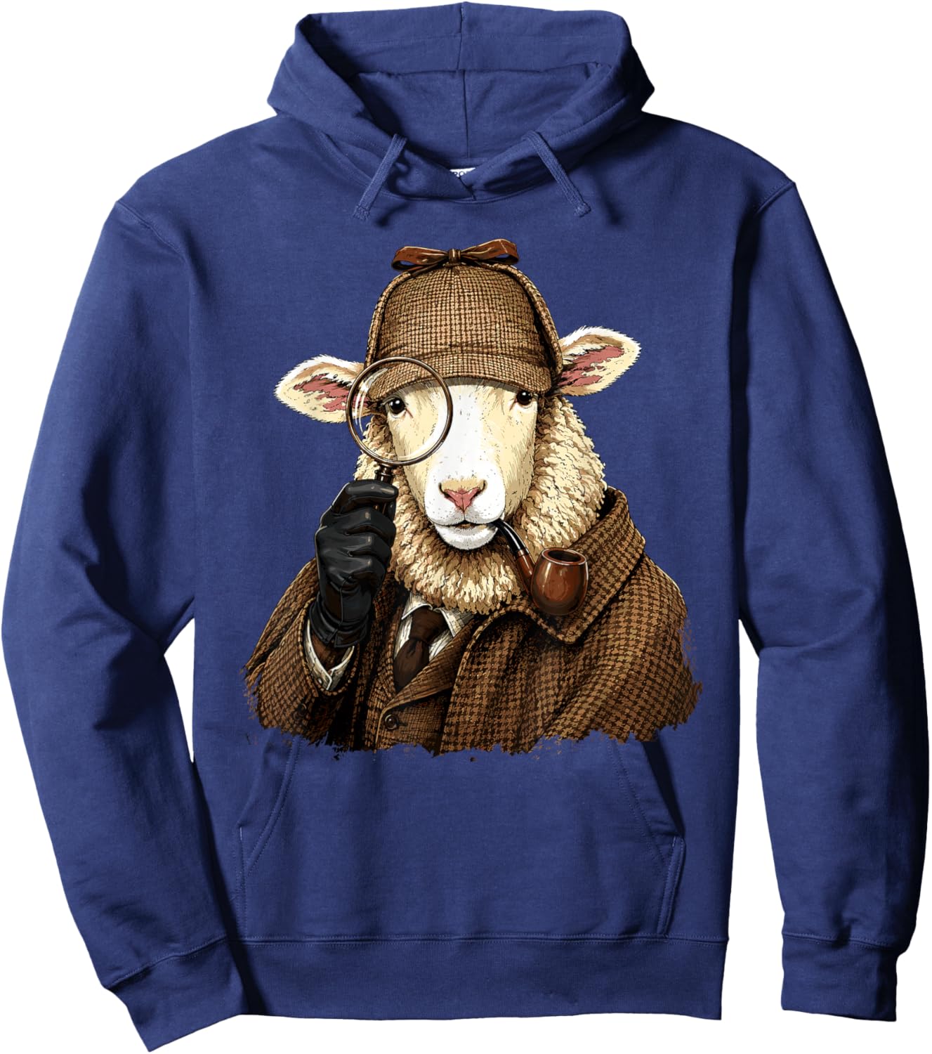 Detective Sheep Lamb Spy Investigator Farmer Sheep Lover Hoodie - Hoodie | Navy