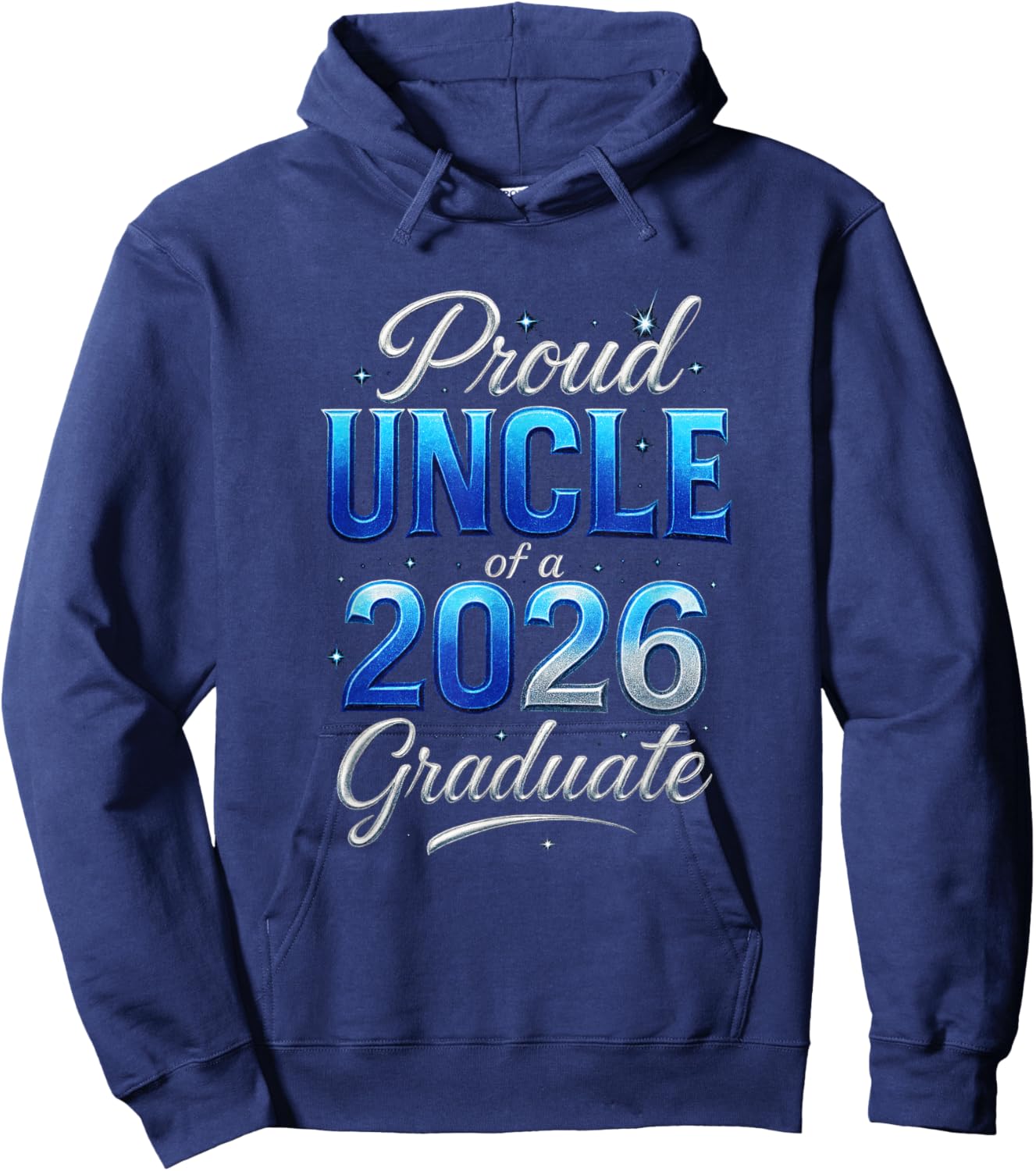 Proud Uncle of a 2026 Graduate - Senior Diploma Party Hoodie - Hoodie | Navy