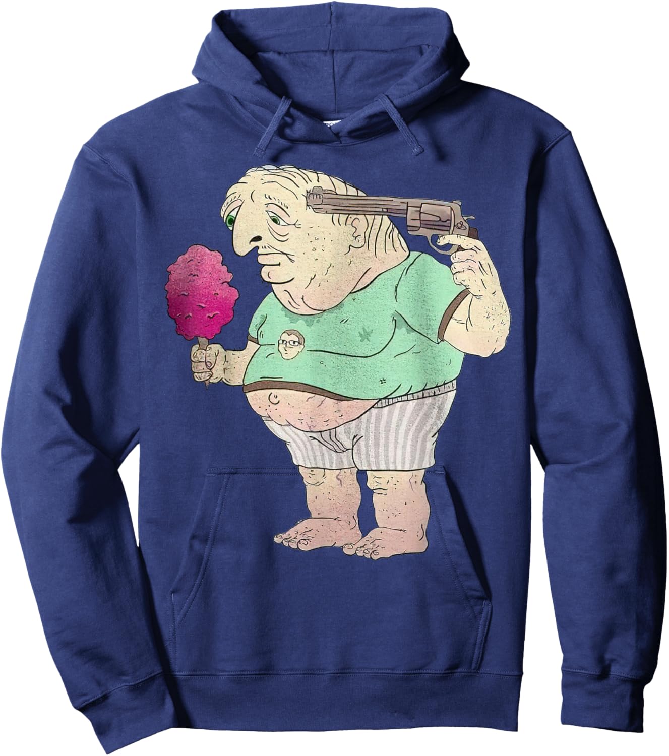 Desmond Smiling Friends Cotton Candy Hoodie - Hoodie | Navy